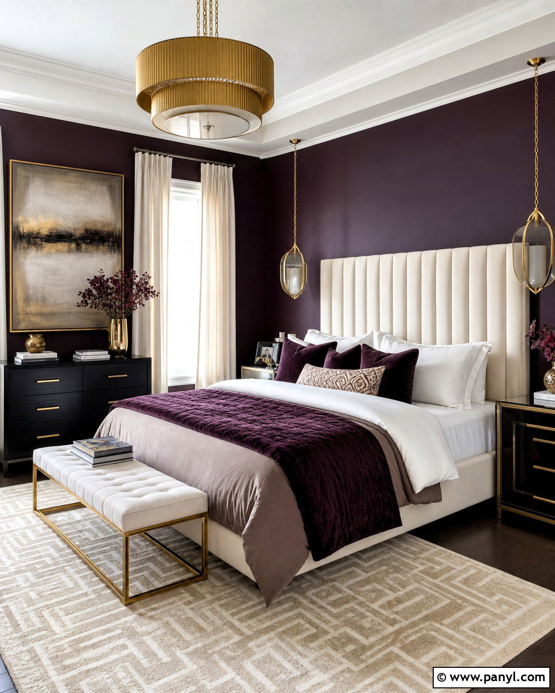 Eggplant And Gold Bedroom - 20 eggplant bedroom ideas