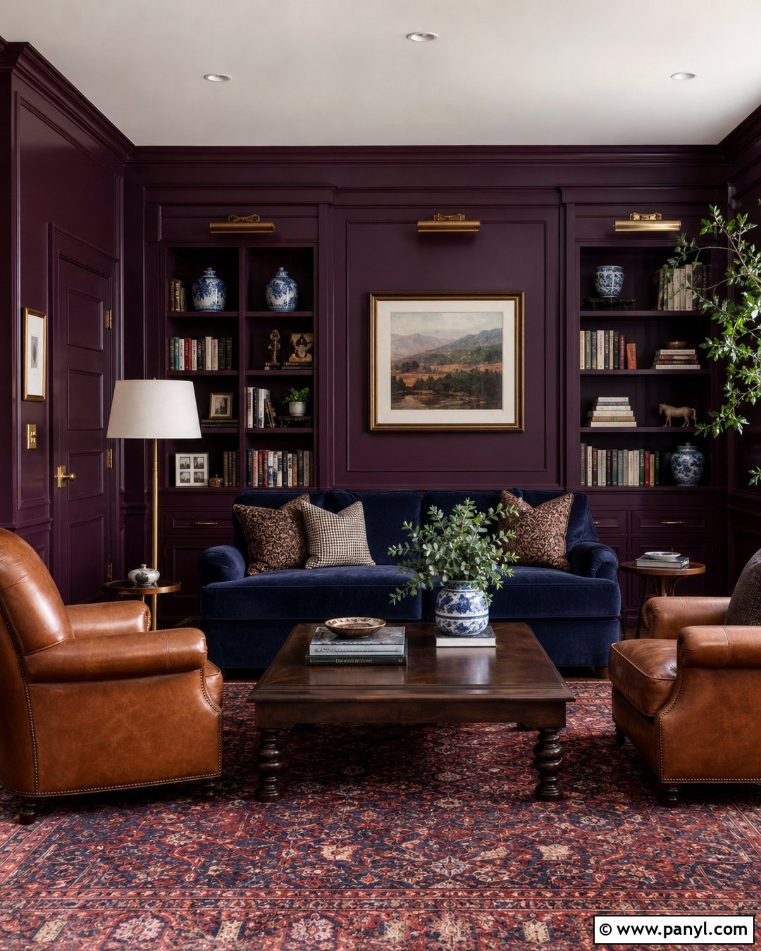 Eggplant And Navy Walls - 20 Eggplant Walls