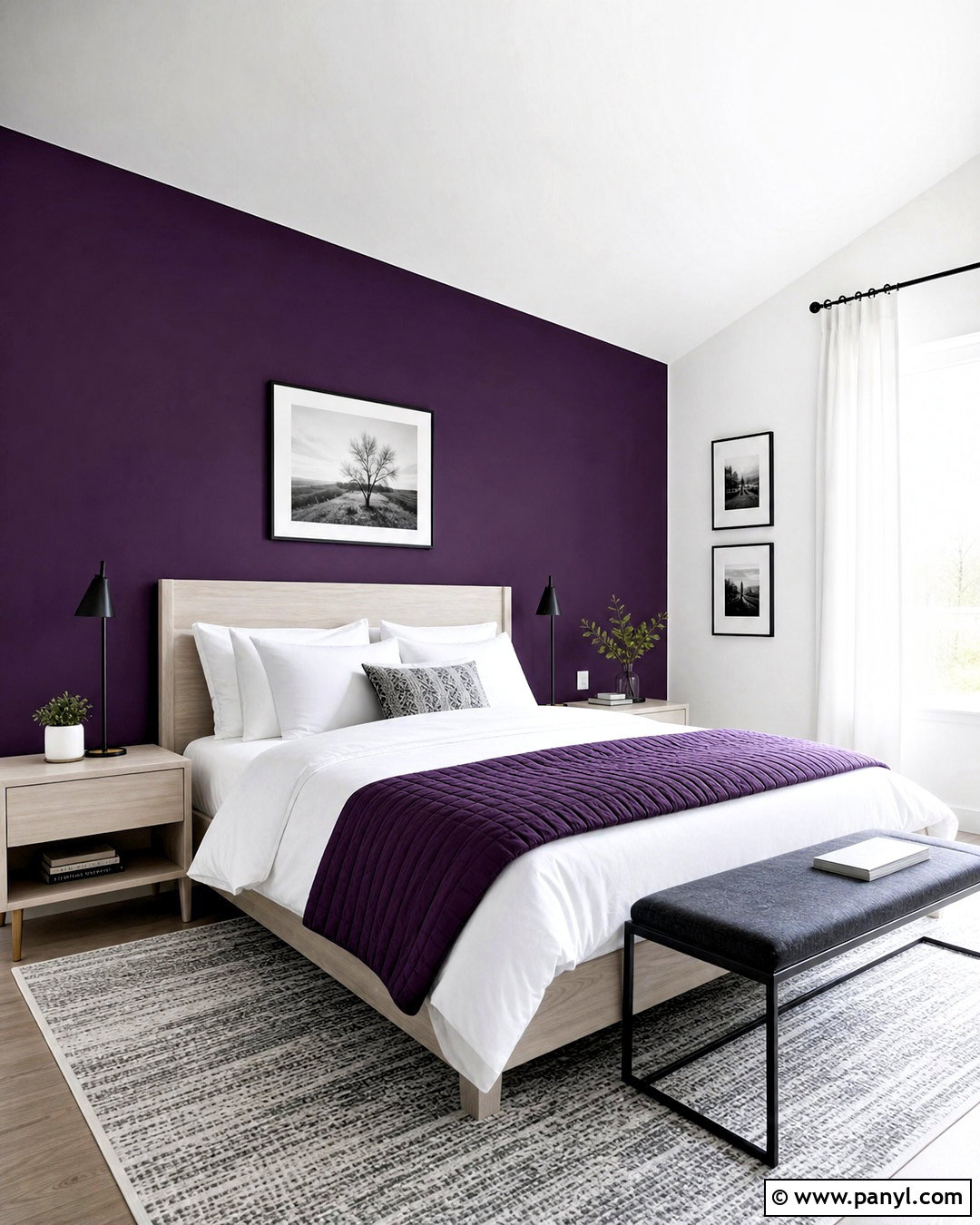 Eggplant And White Bedroom - 20 eggplant bedroom ideas