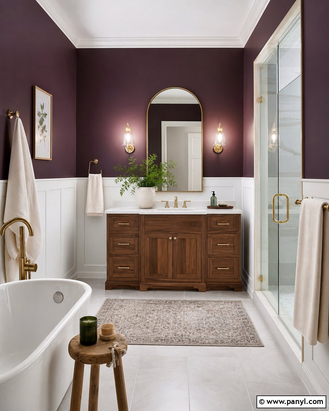 Eggplant Bathroom Walls - 20 Eggplant Walls