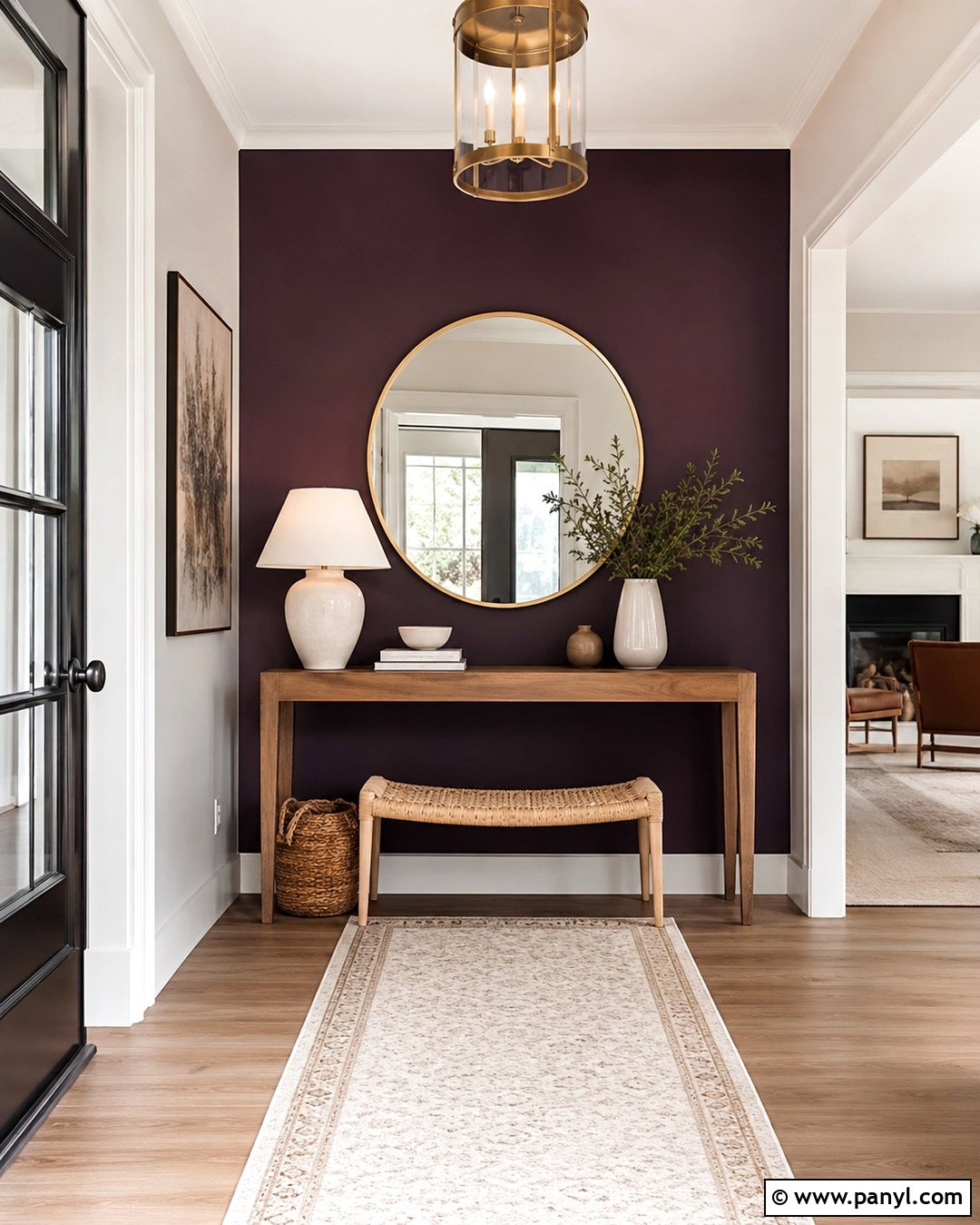 Eggplant Entryway Wall - 20 Eggplant Wall Ideas