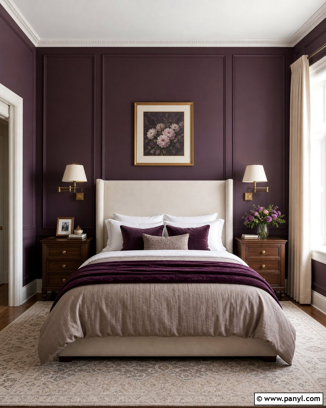 Eggplant Modern Traditional Bedroom Walls - 20 Eggplant Walls