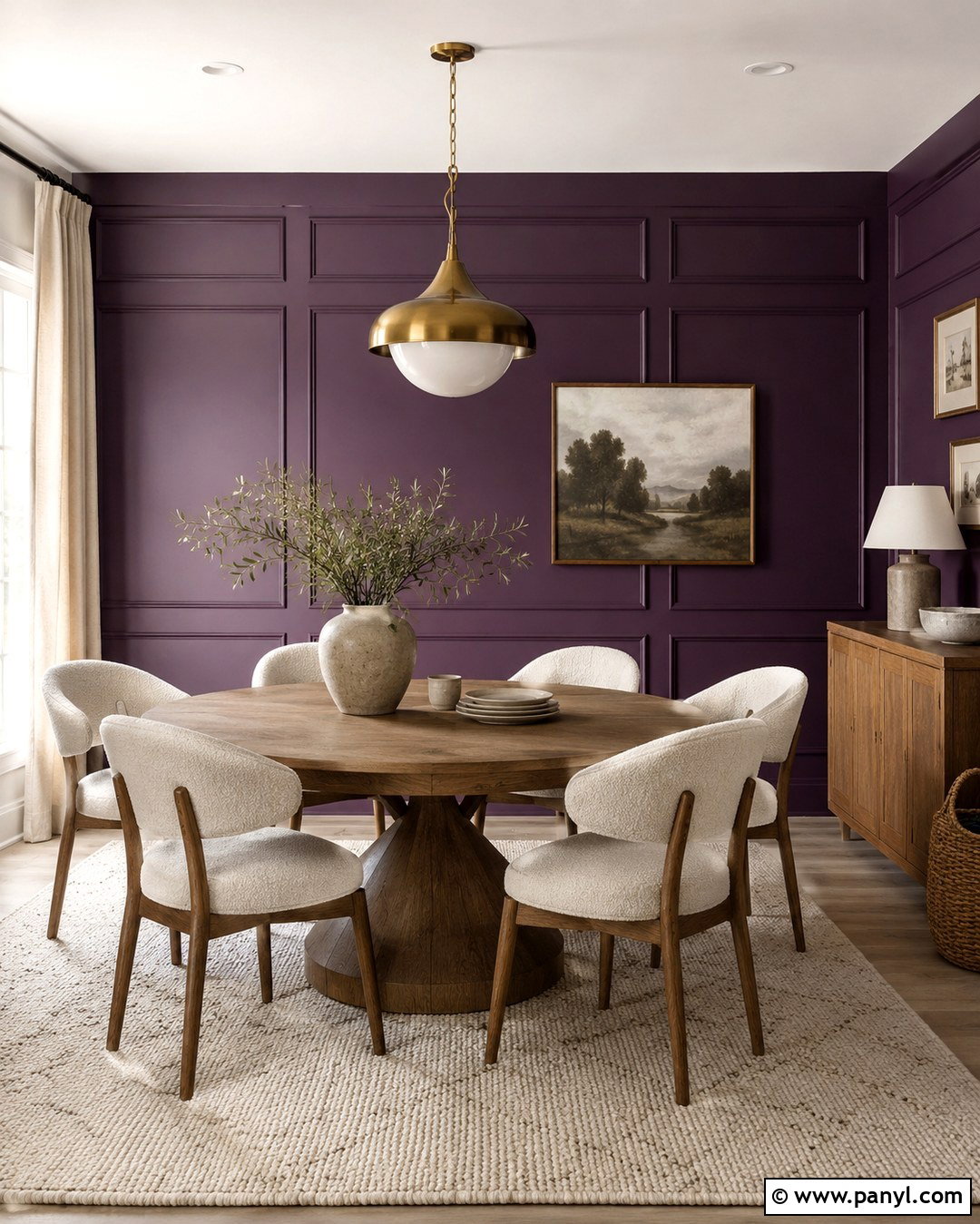 Eggplant Paneled Wall - 20 Eggplant Wall Ideas
