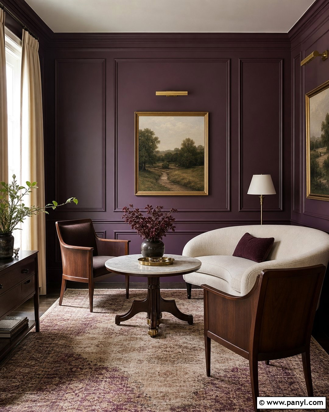 Eggplant Paneled Walls - 20 Eggplant Walls