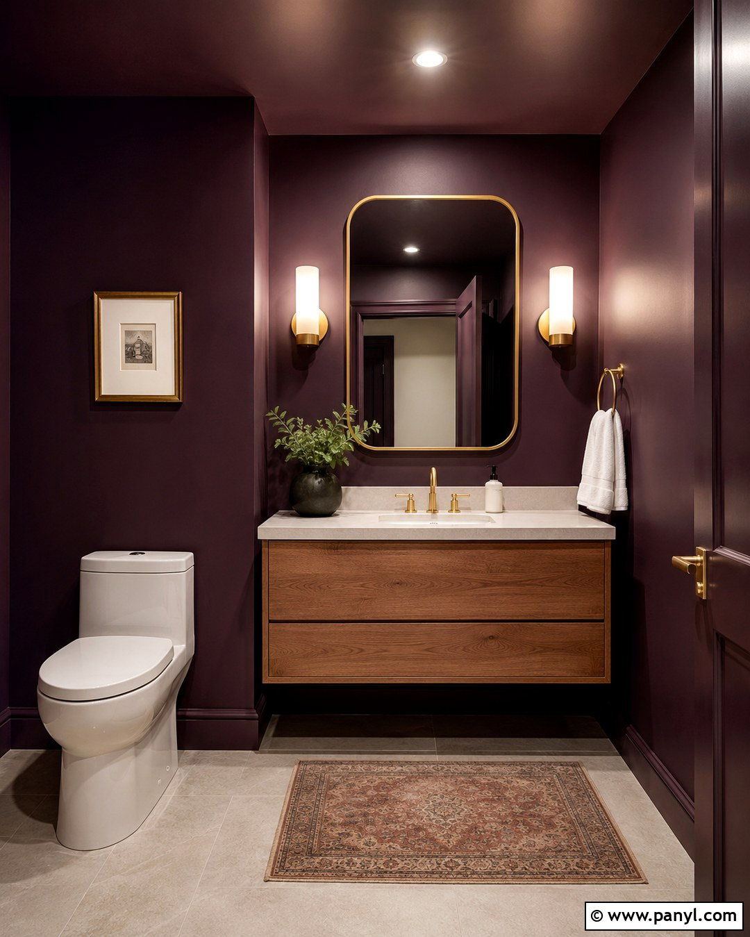 Eggplant Powder Room Walls - 20 Eggplant Wall Ideas
