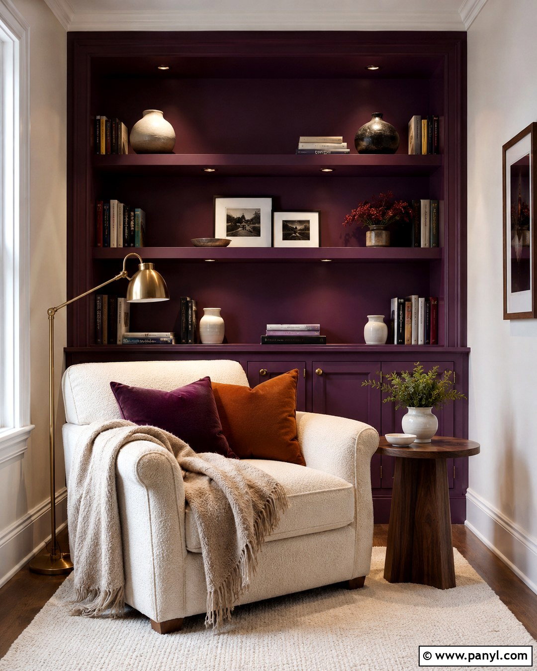 Eggplant Reading Nook Walls - 20 Eggplant Wall Ideas