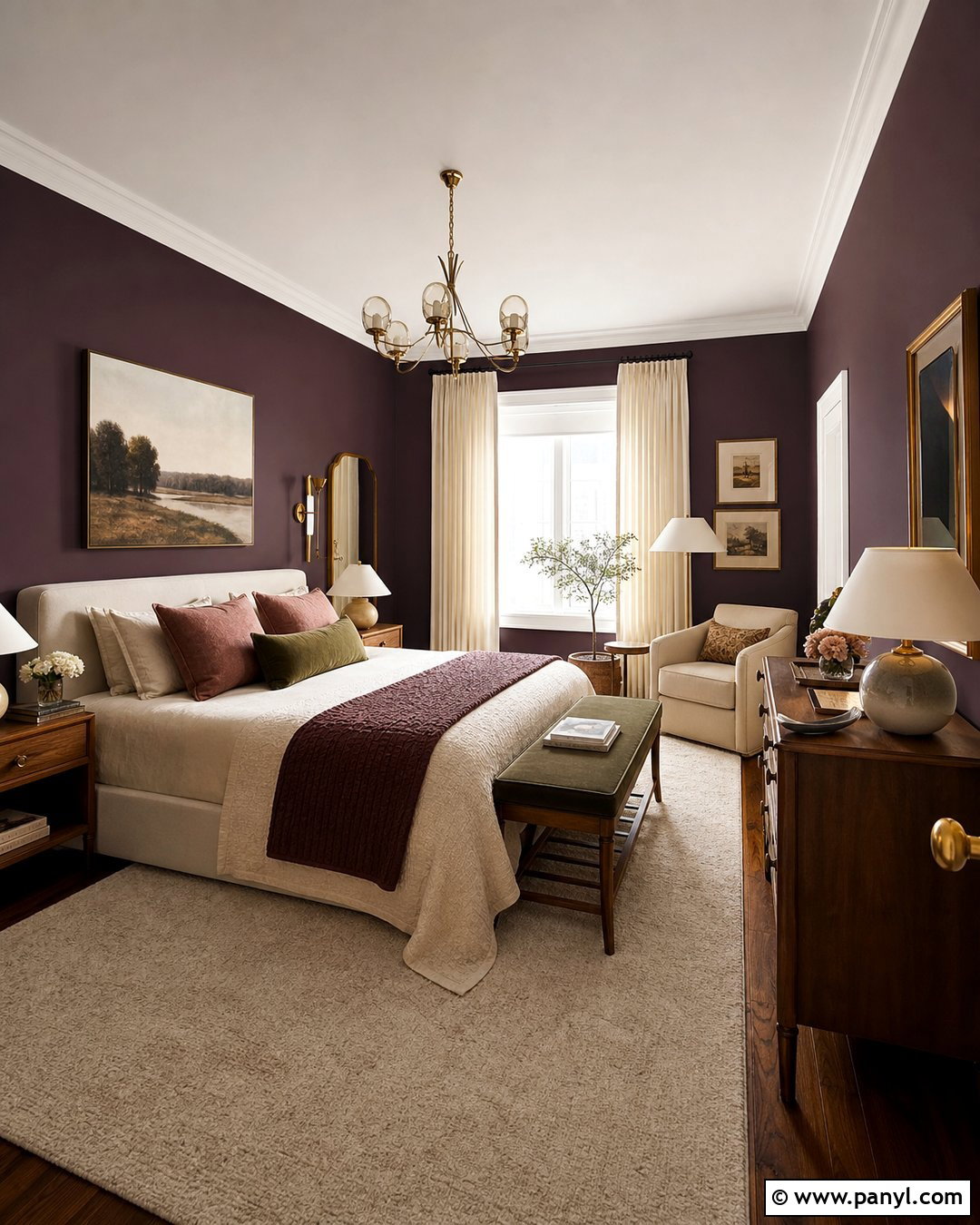 Eggplant Room Walls - 35 Aesthetic Room Wall Color Ideas