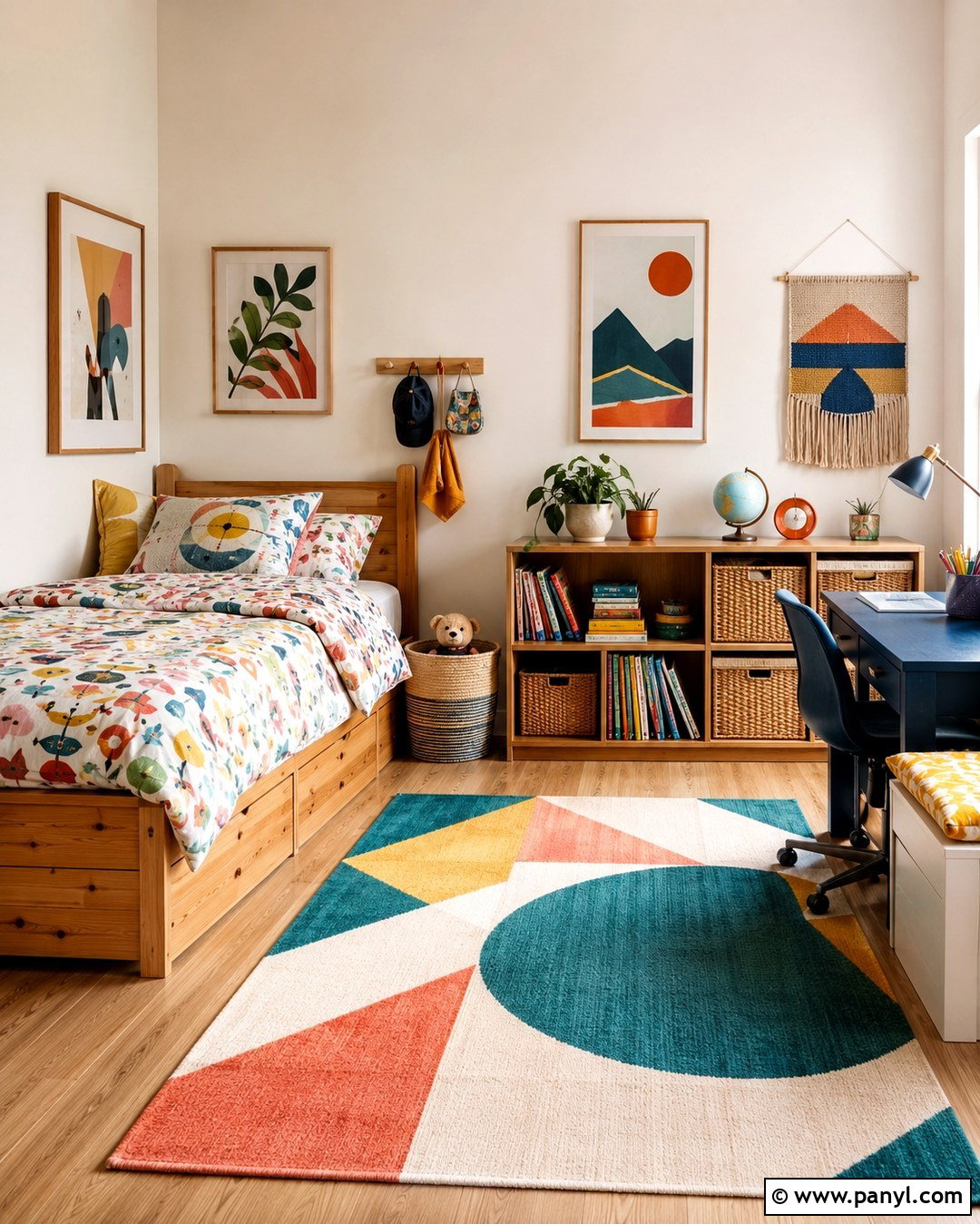 Eggshell White Walls In A Colorful Kids Room - 20 Eggshell White Walls