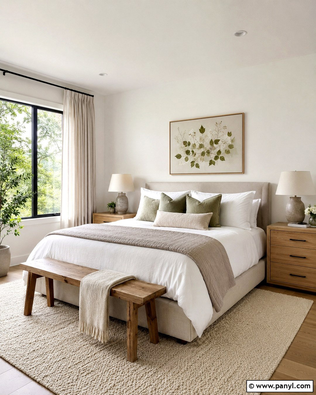 Eggshell White Walls In A Primary Bedroom - 20 Eggshell White Walls