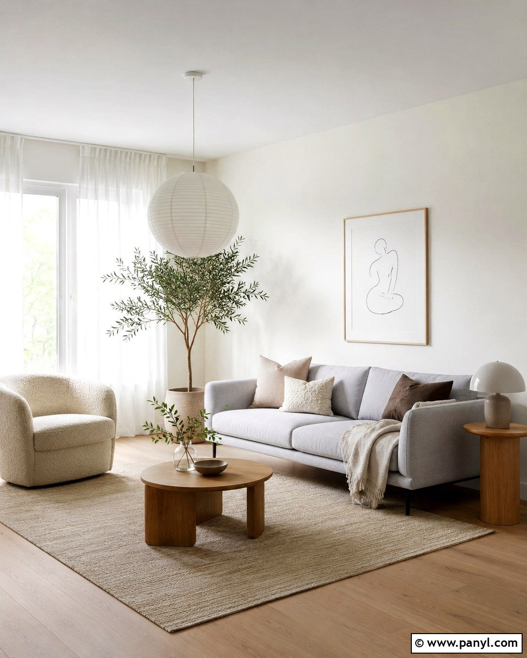Eggshell White Walls In A Scandinavian Living Room - 20 Eggshell White Walls