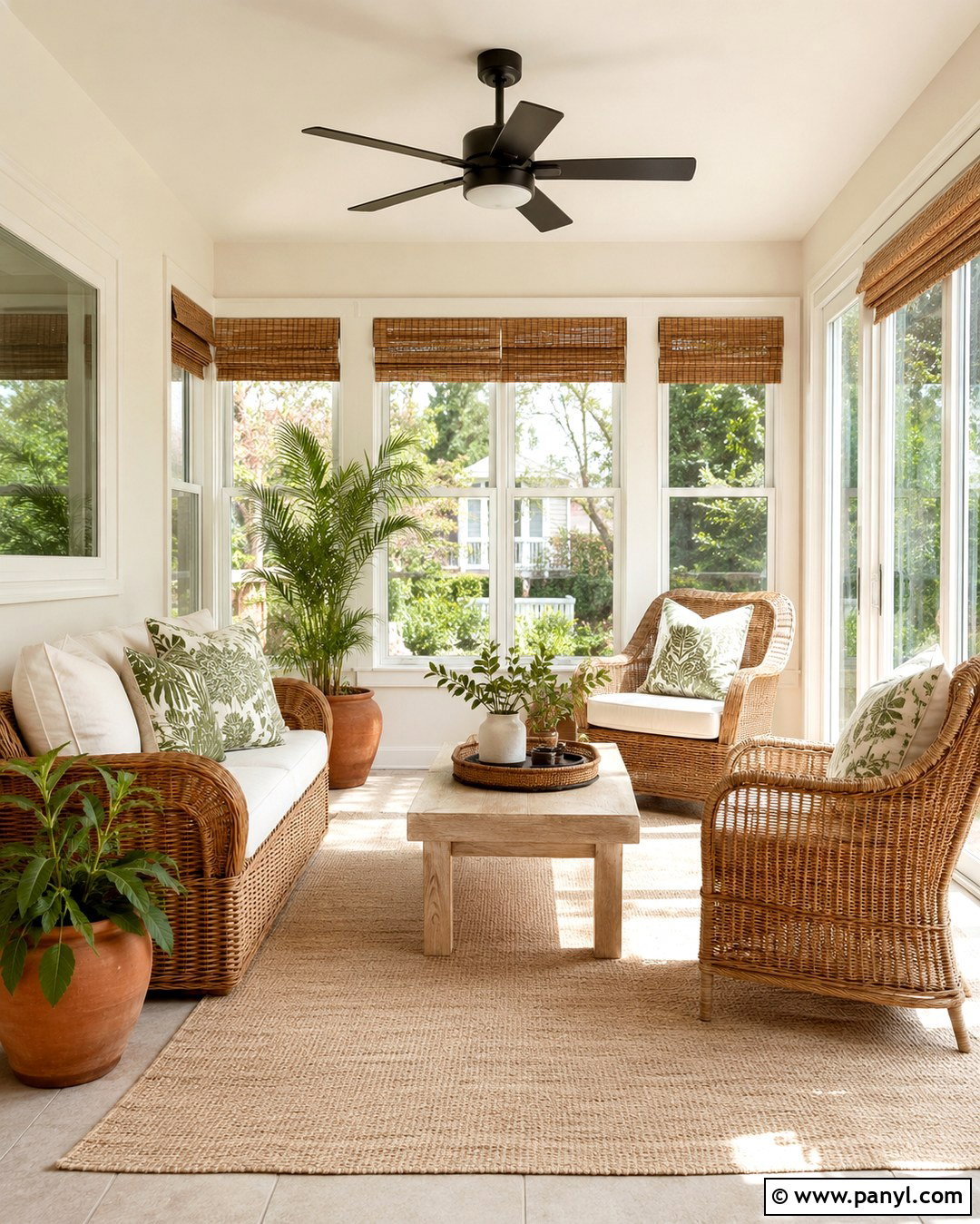 Eggshell White Walls In A Sunroom - 20 Eggshell White Walls