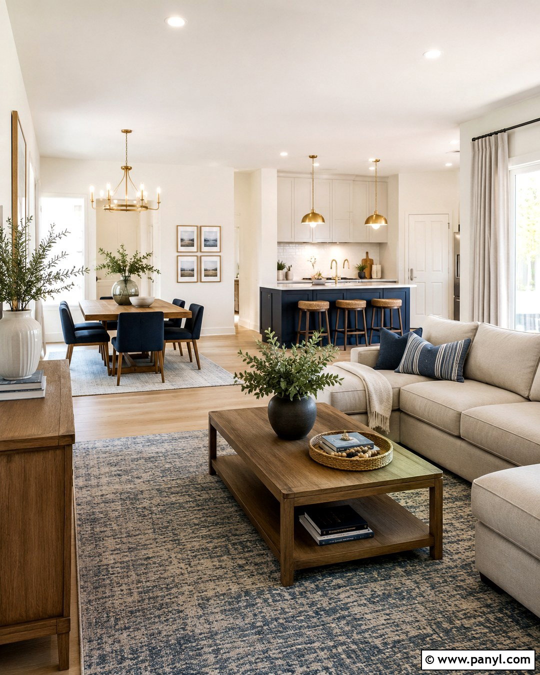 Eggshell White Walls In An Open Concept Space - 20 Eggshell White Walls