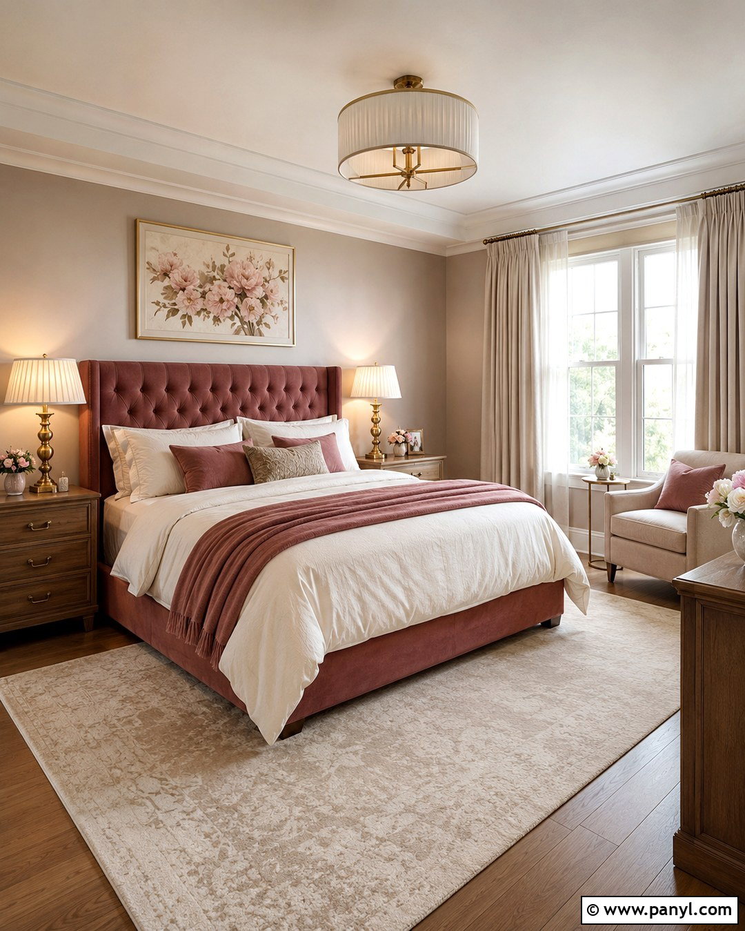 Egyptian Cotton Bedroom With Dusty Pink - 20 Egyptian Cotton Wall Paint Ideas