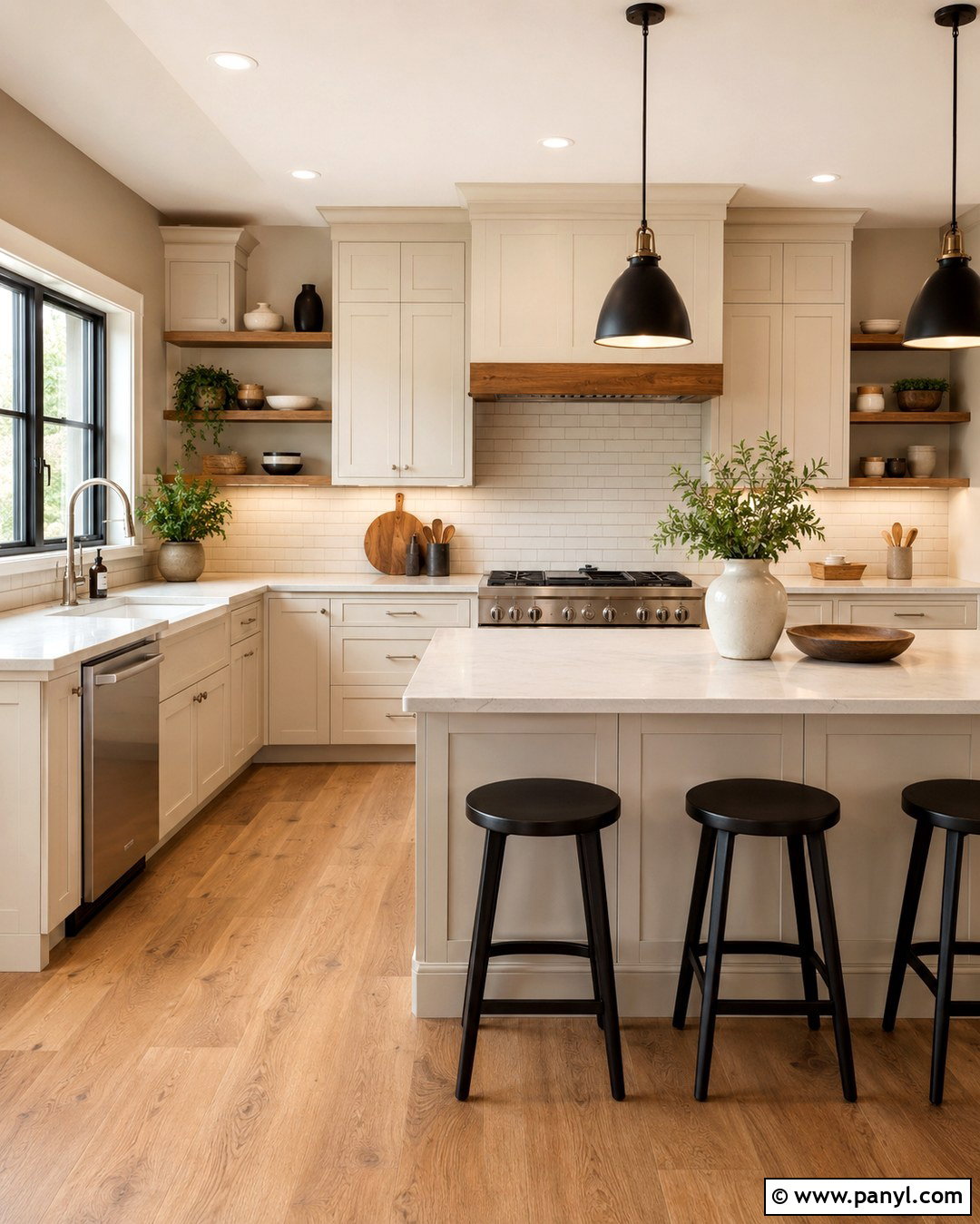 Egyptian Cotton Kitchen With Cream Cabinets - 20 Egyptian Cotton Wall Paint Ideas