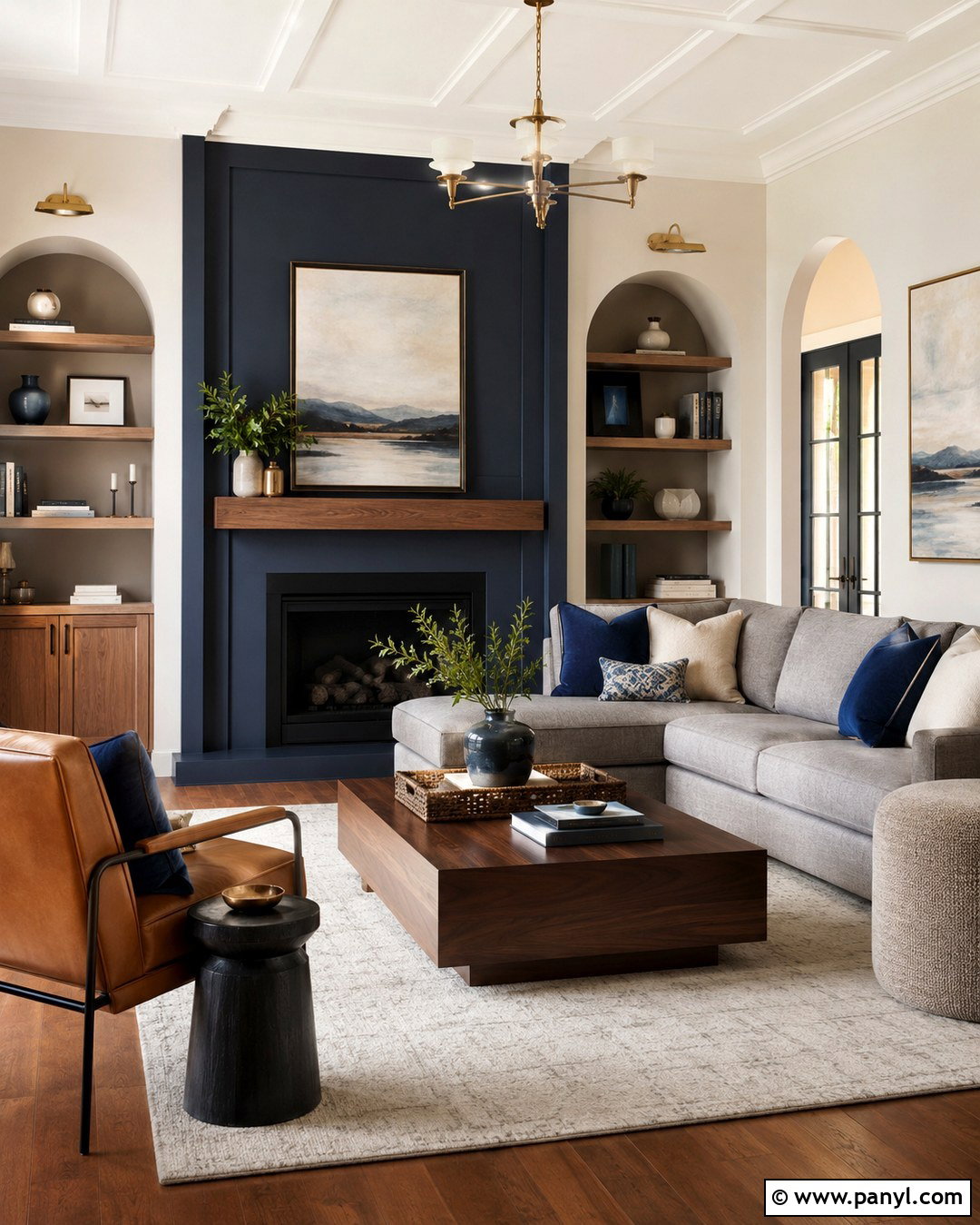 Egyptian Cotton Living Room With Navy Blue - 20 Egyptian Cotton Wall Paint Ideas