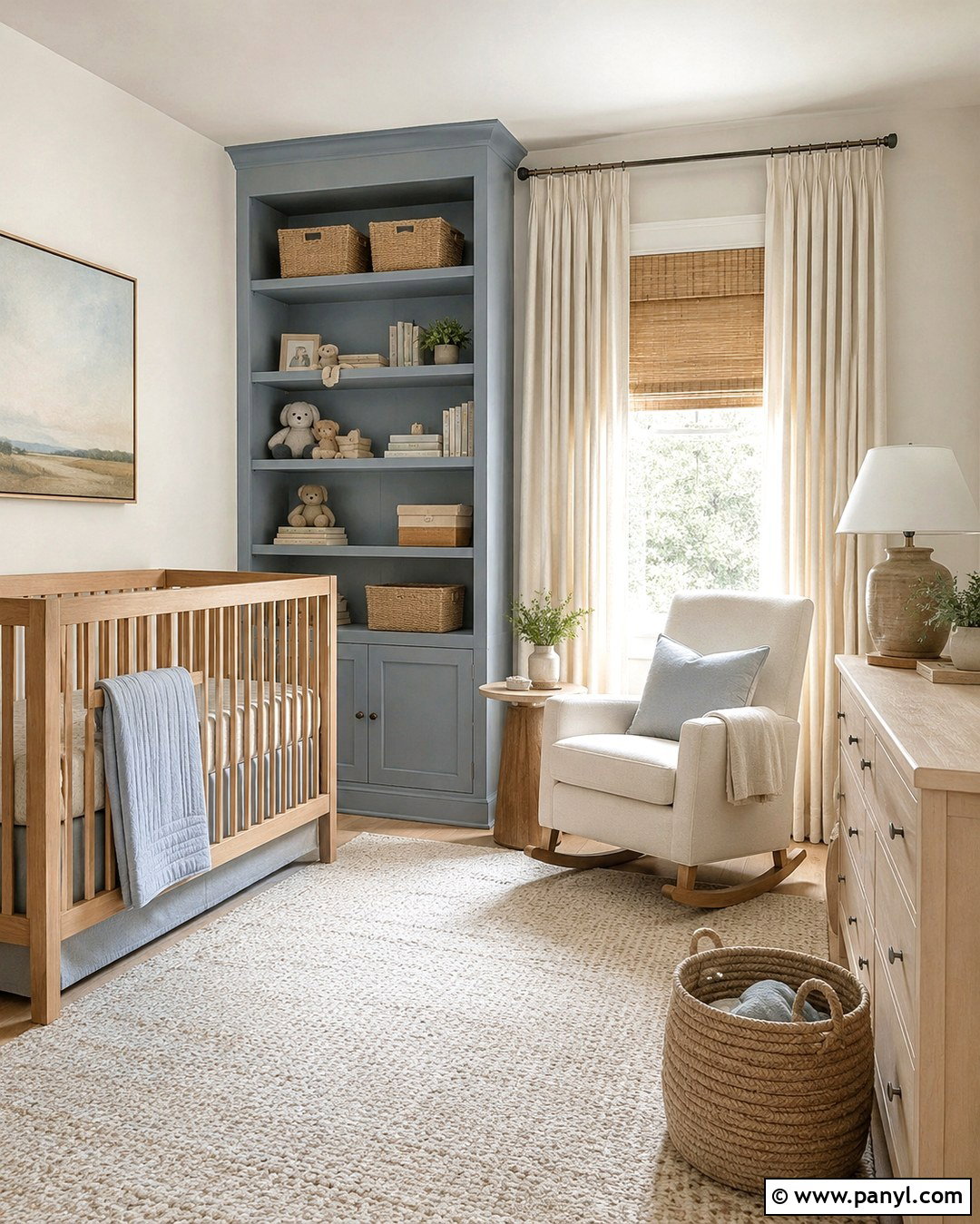 Egyptian Cotton Nursery With Soft Blue - 20 Egyptian Cotton Wall Paint Ideas