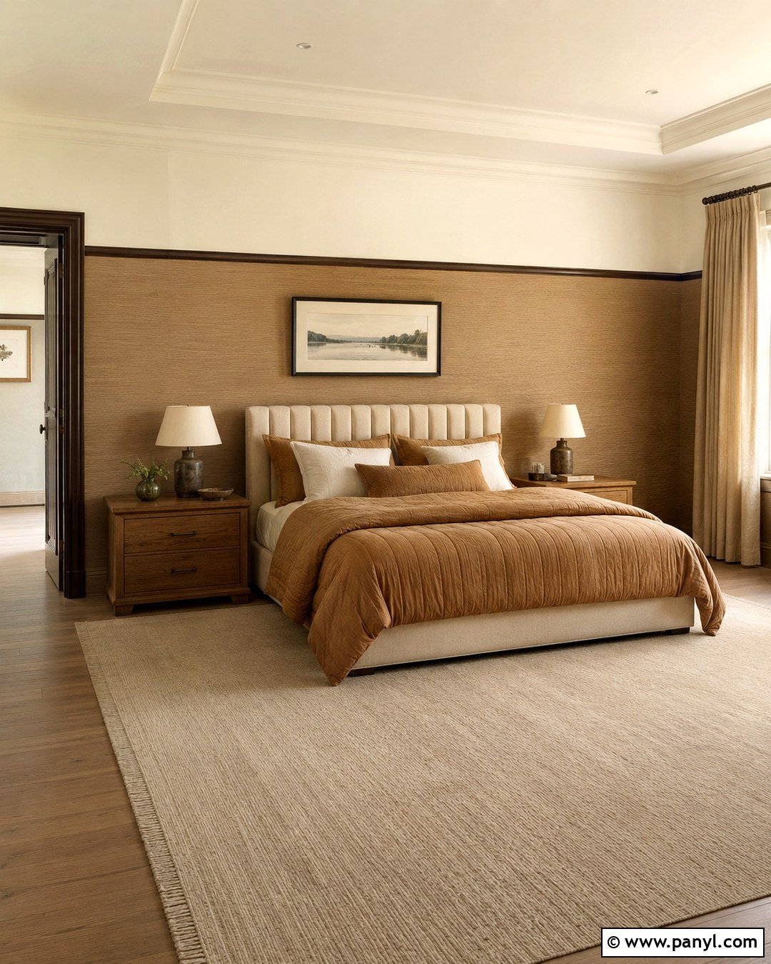 Egyptian Cotton Two Tone Bedroom - 20 Egyptian Cotton Wall Paint Ideas