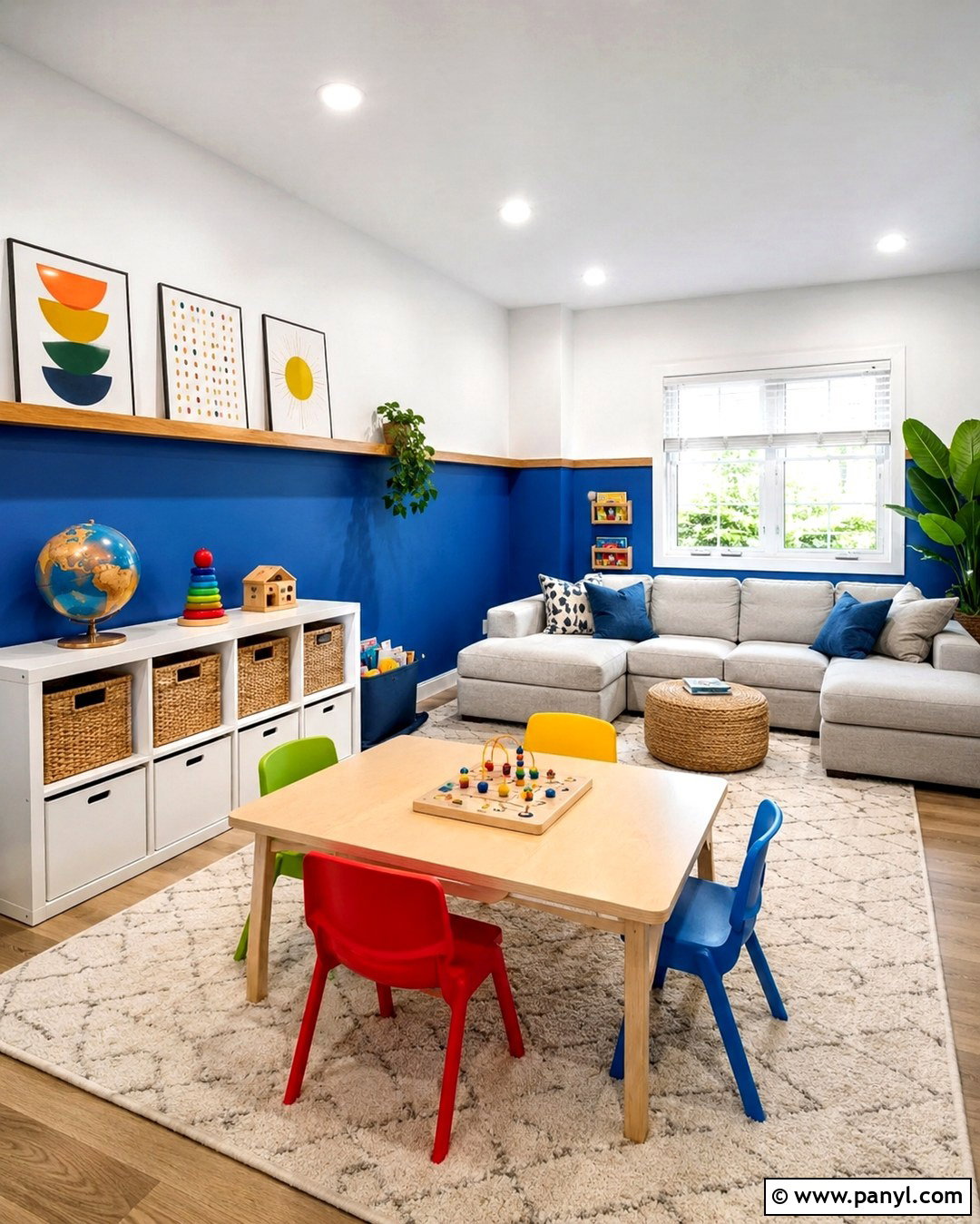 Electric Blue Playroom Wall Paint - 20 Bold Wall Paint Ideas