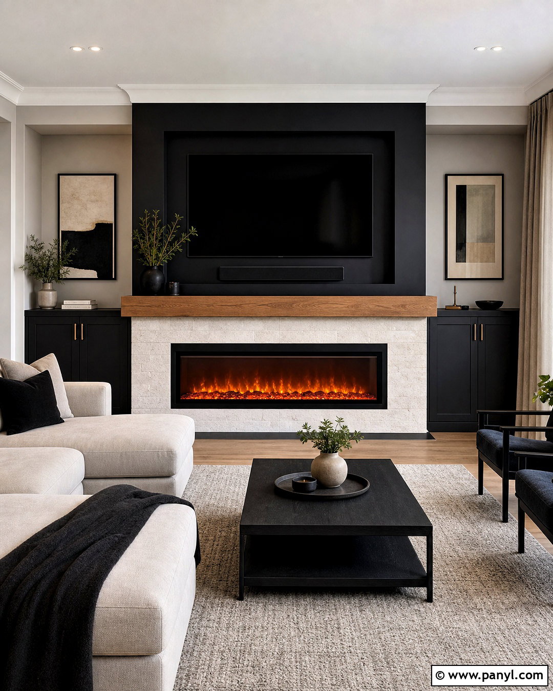 Electric Fireplace TV Wall With Soundbar - 20 electric fireplace ideas with tv ideas
