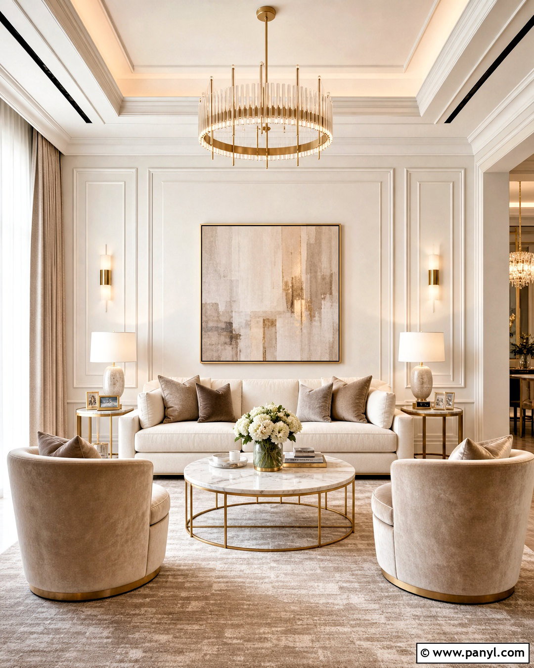 Elegant Warm White Living Room - 20 warm white living room ideas