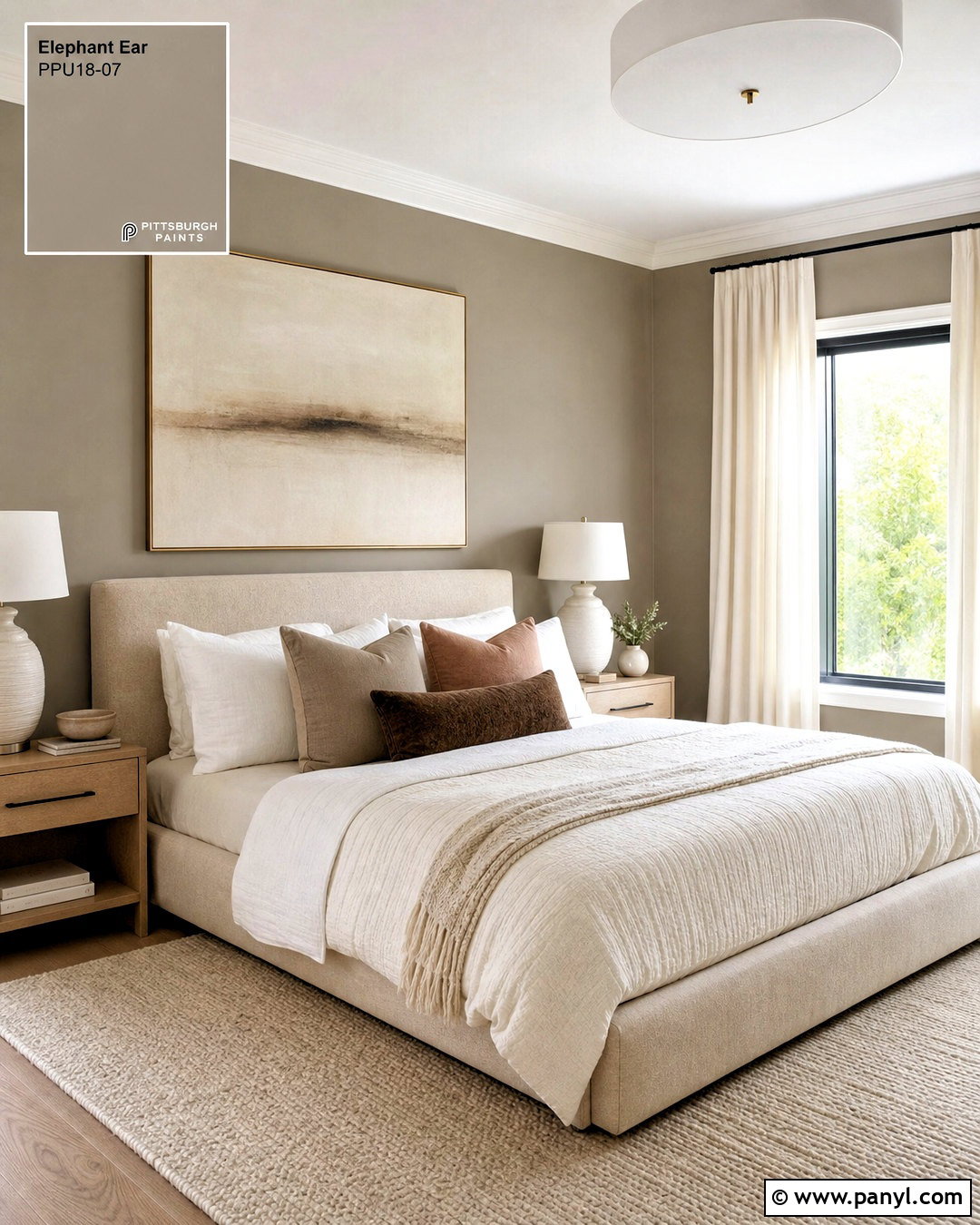 Elephant Ear Bedroom With Linen Bedding - 20 elephant ear sherwin williams ideas