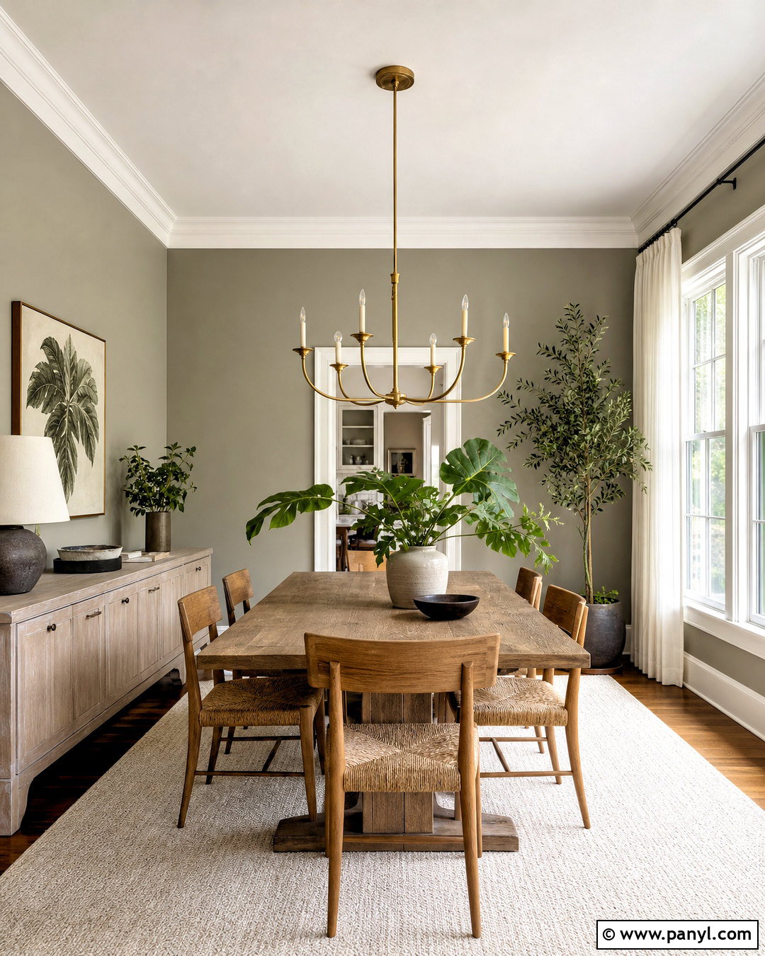 Elephant Ear Dining Room With Wood Furniture - 20 elephant ear sherwin williams ideas