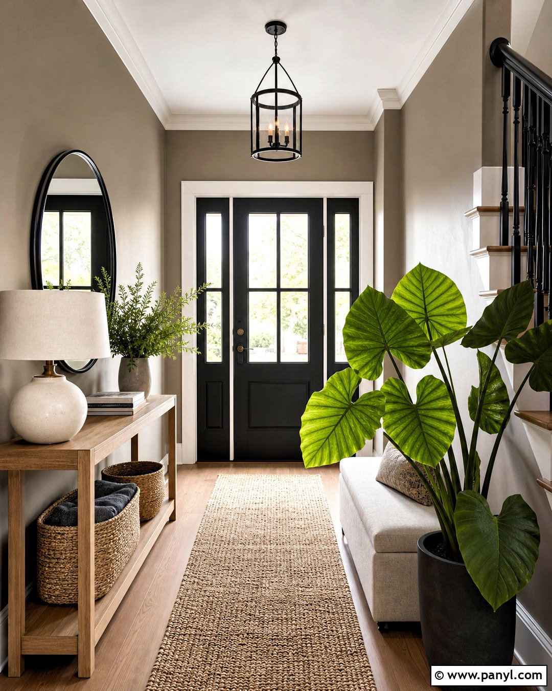 Elephant Ear Entryway With Black Accents - 20 elephant ear sherwin williams ideas