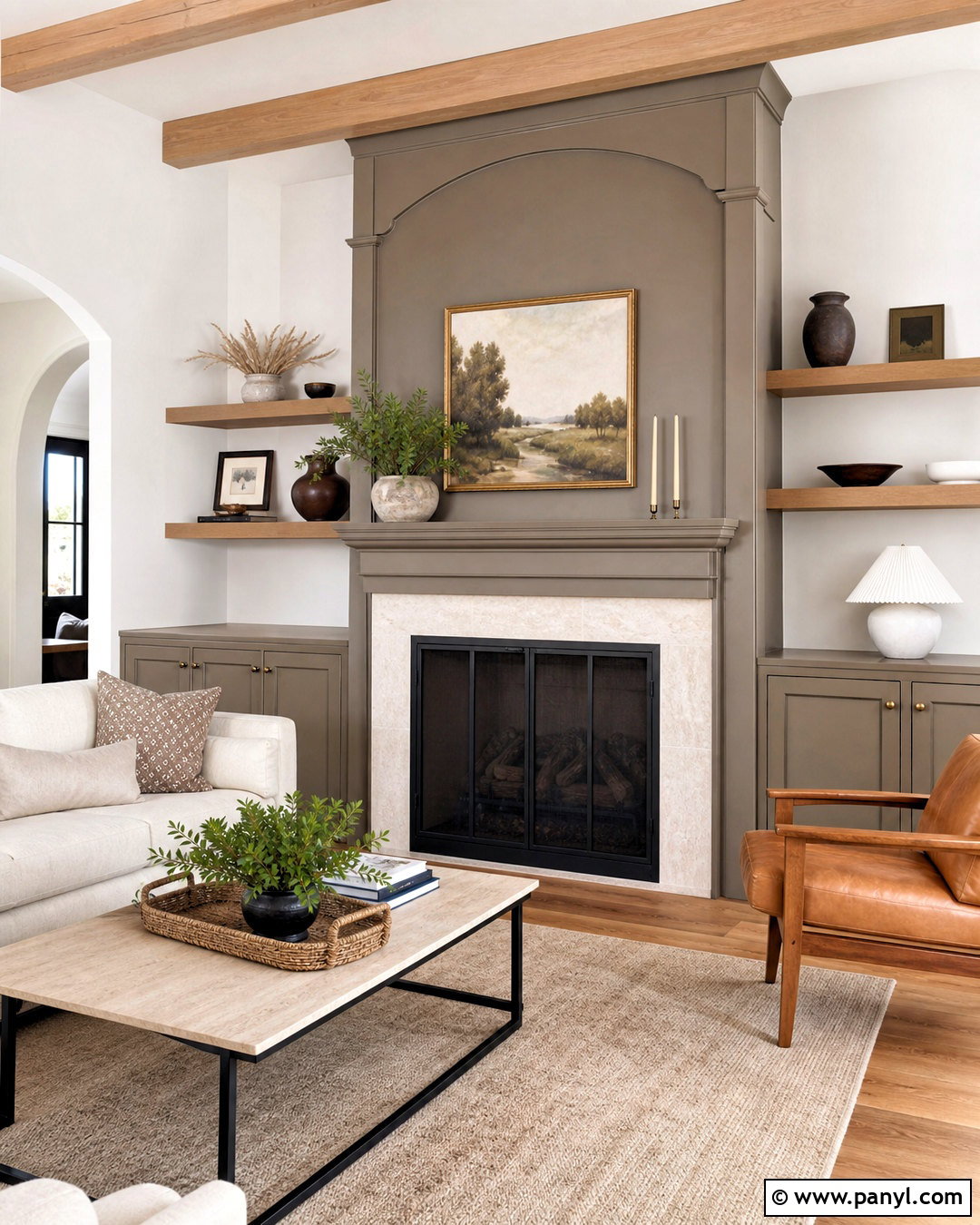 Elephant Ear Fireplace With Cream Walls - 20 elephant ear sherwin williams ideas