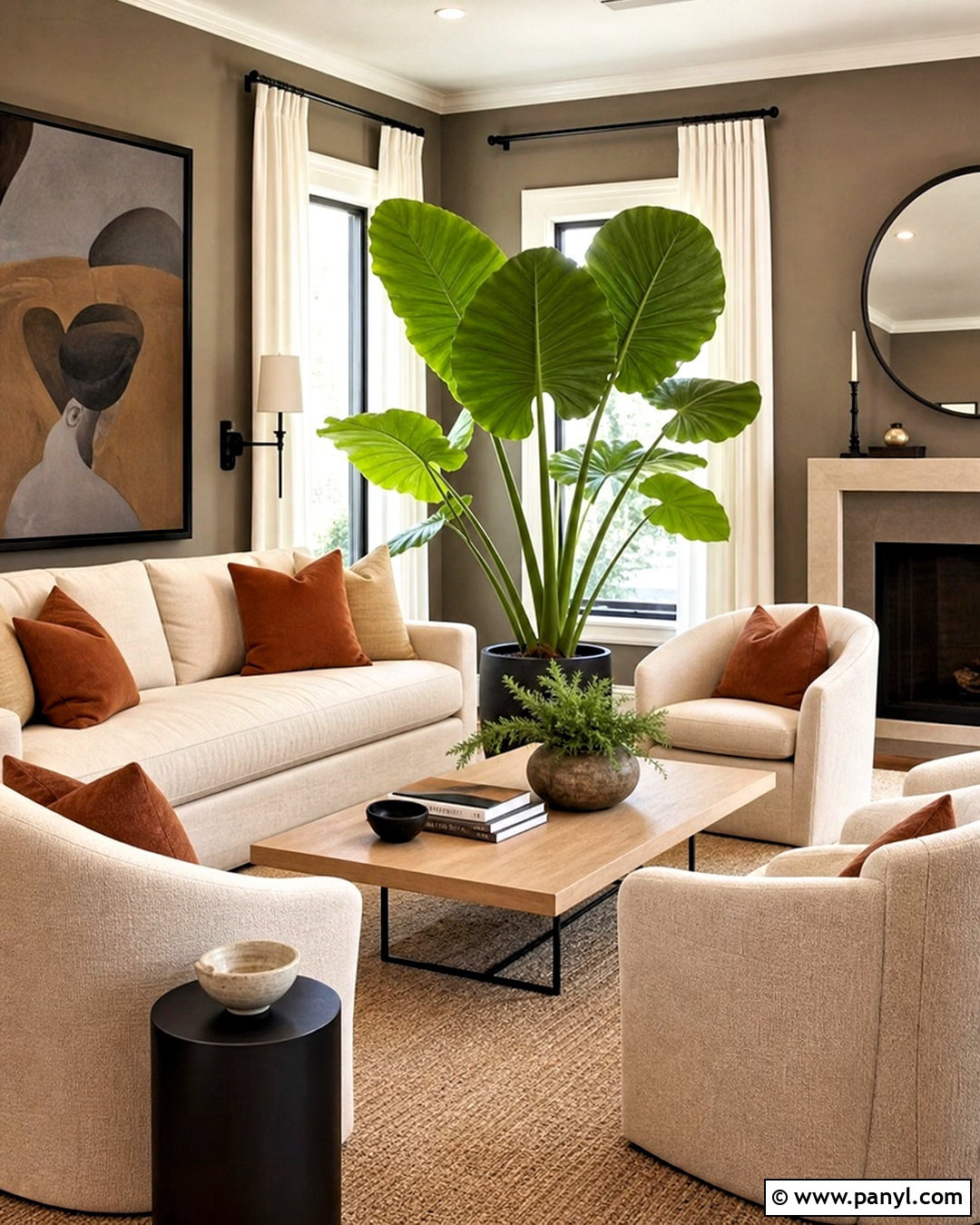 Elephant Ear Living Room With Cream Furniture - 20 elephant ear sherwin williams ideas