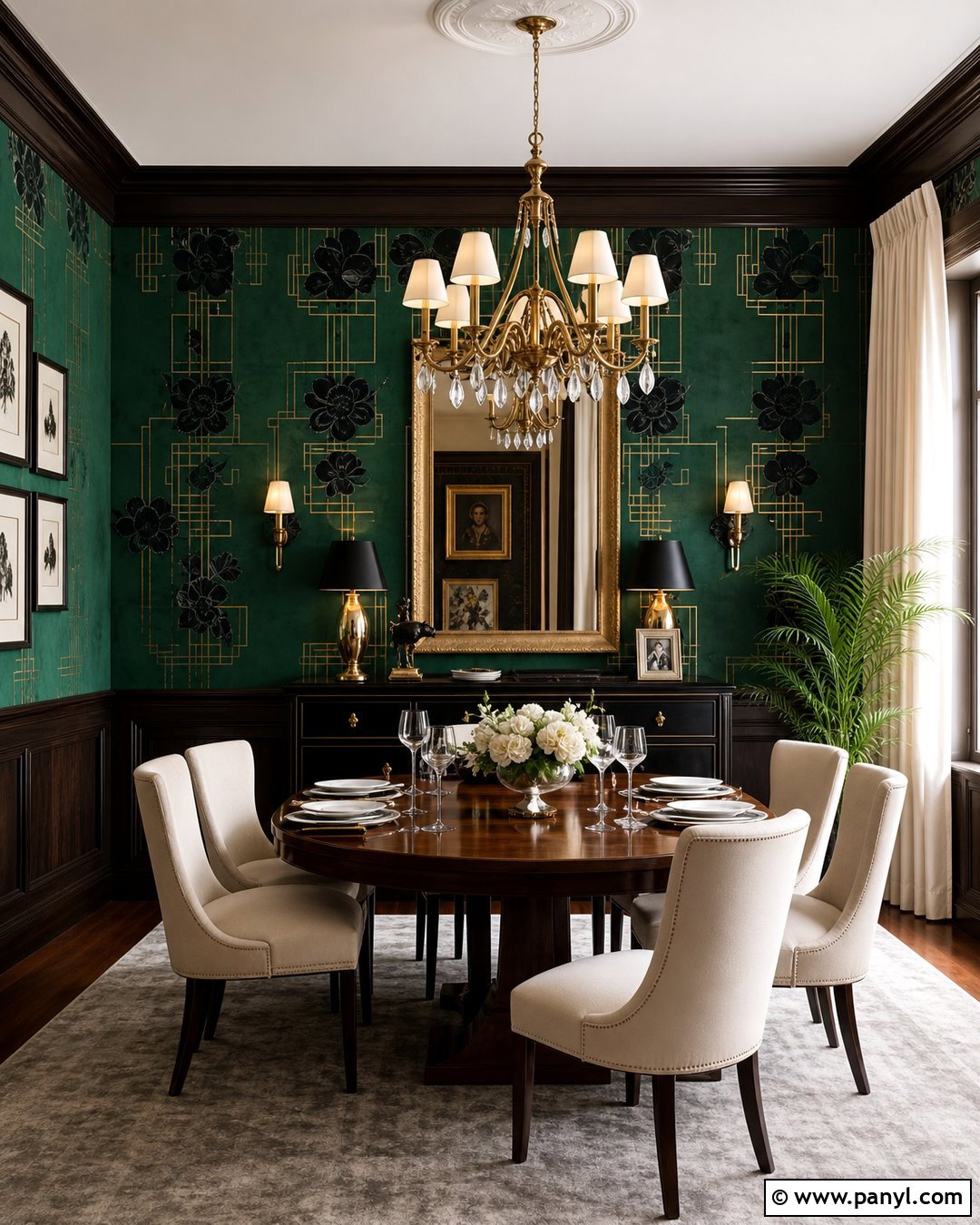 Emerald Chanel Wallpaper Dining Room - 35 chanel wallpaper vintage ideas
