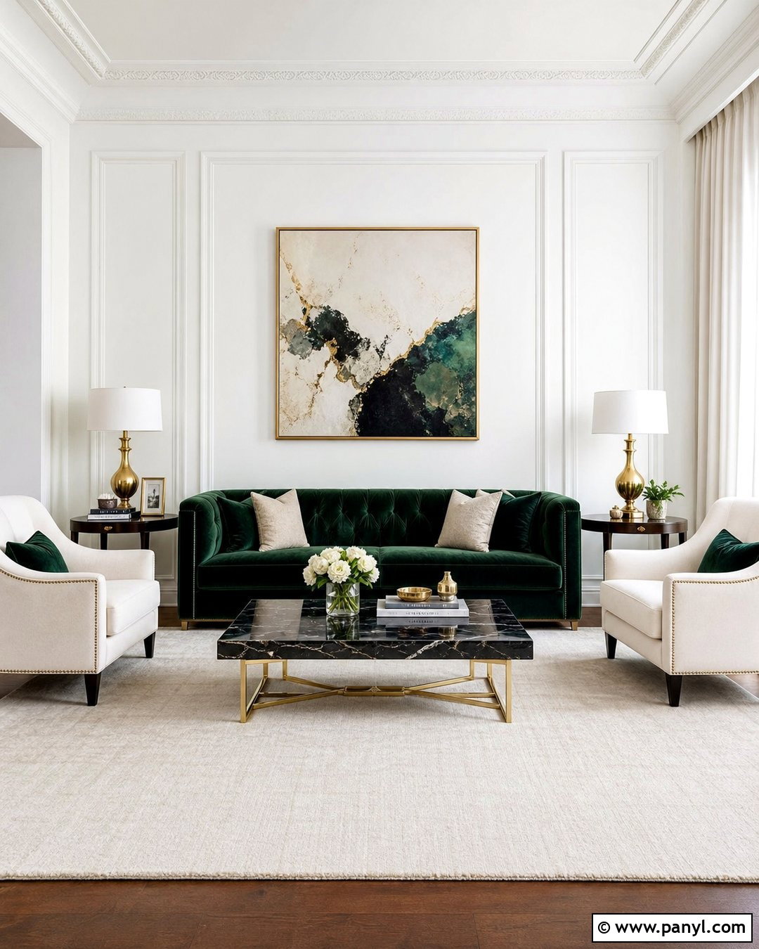 Emerald Green Accent Color - 20 Best Accent Color For White Walls