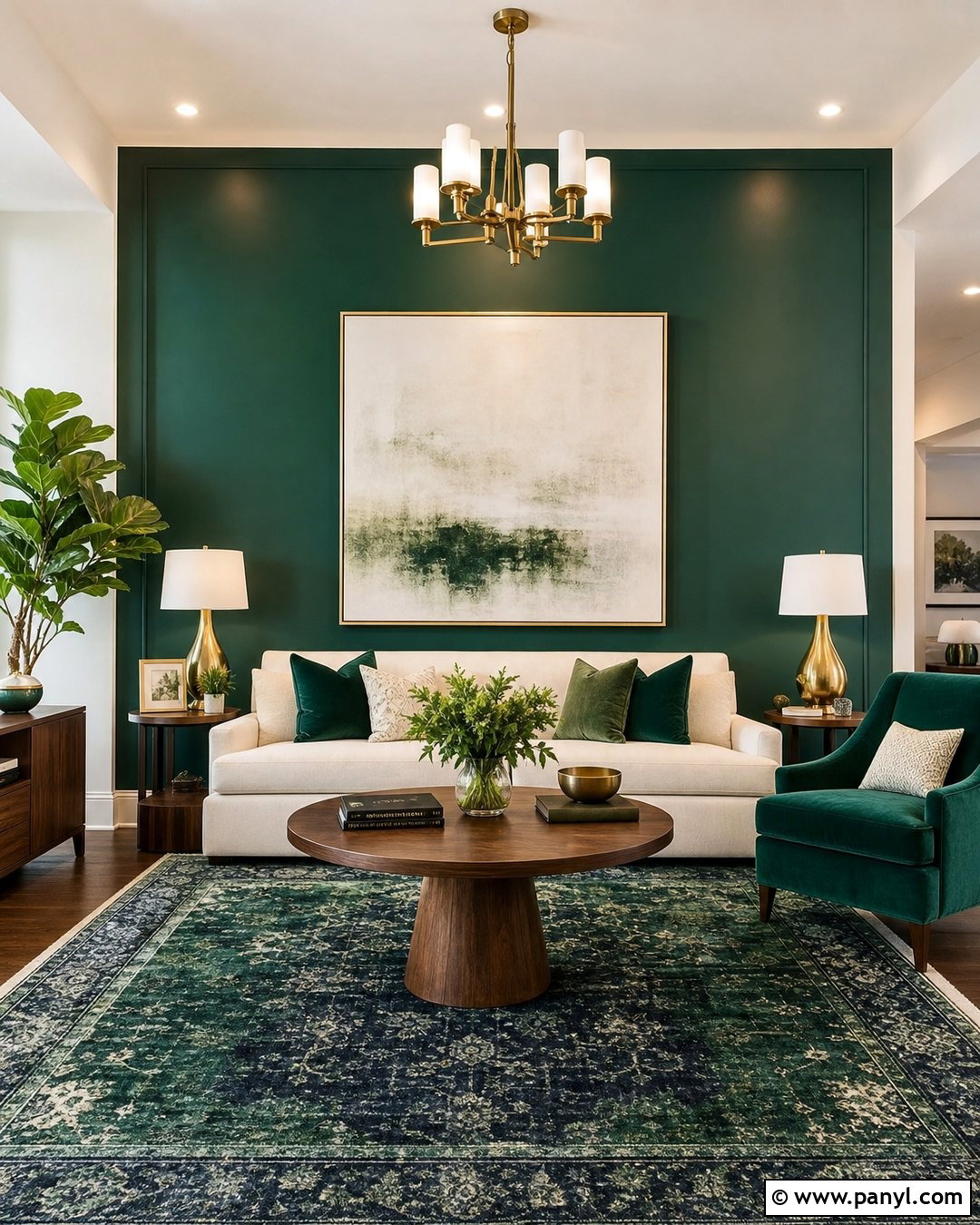 Emerald Green Accent Wall - 30 Best Accent Wall Colors
