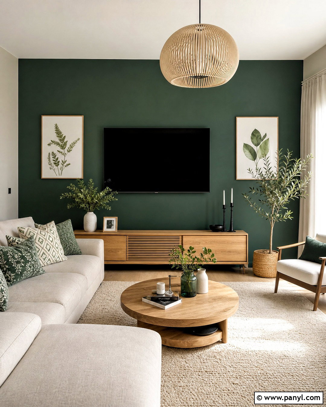 Emerald Green Accent Wall - 20 emerald green interior design ideas
