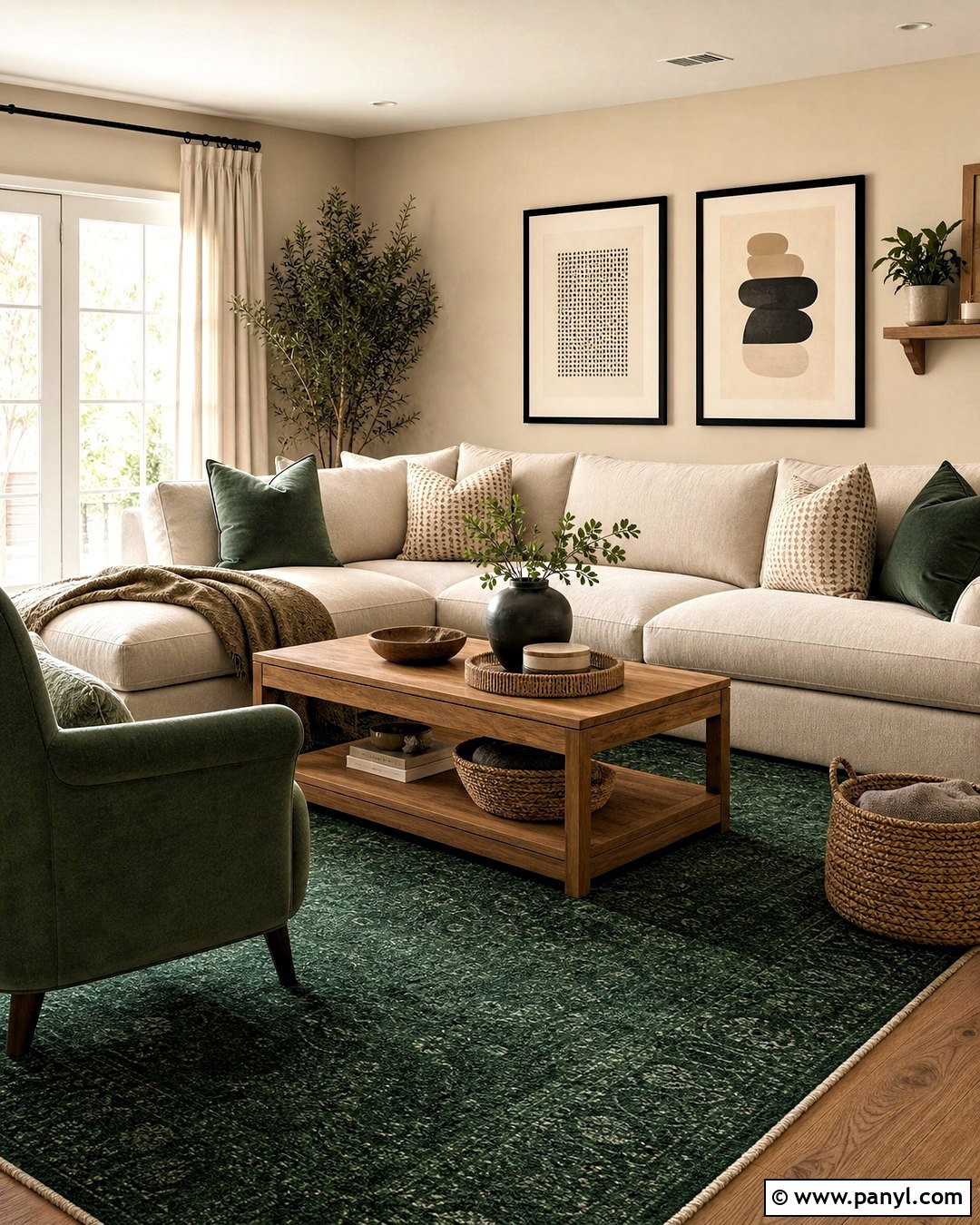 Emerald Green And Beige Living Room - 20 emerald green living room color scheme ideas