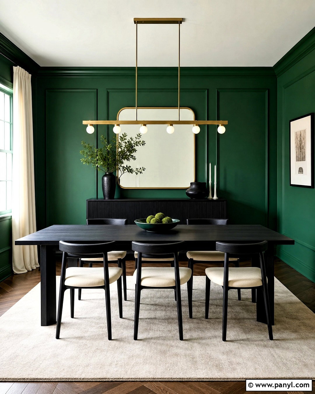 Emerald Green And Black Dining Room - 20 emerald green room decor ideas