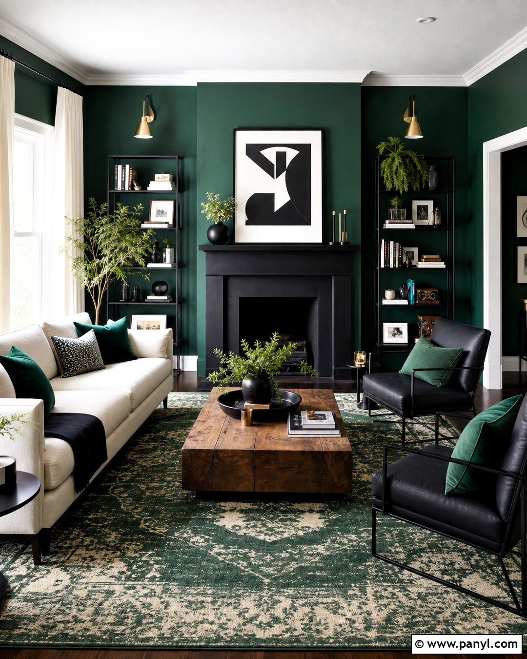 Emerald Green And Black Living Room - 20 emerald green living room color scheme ideas