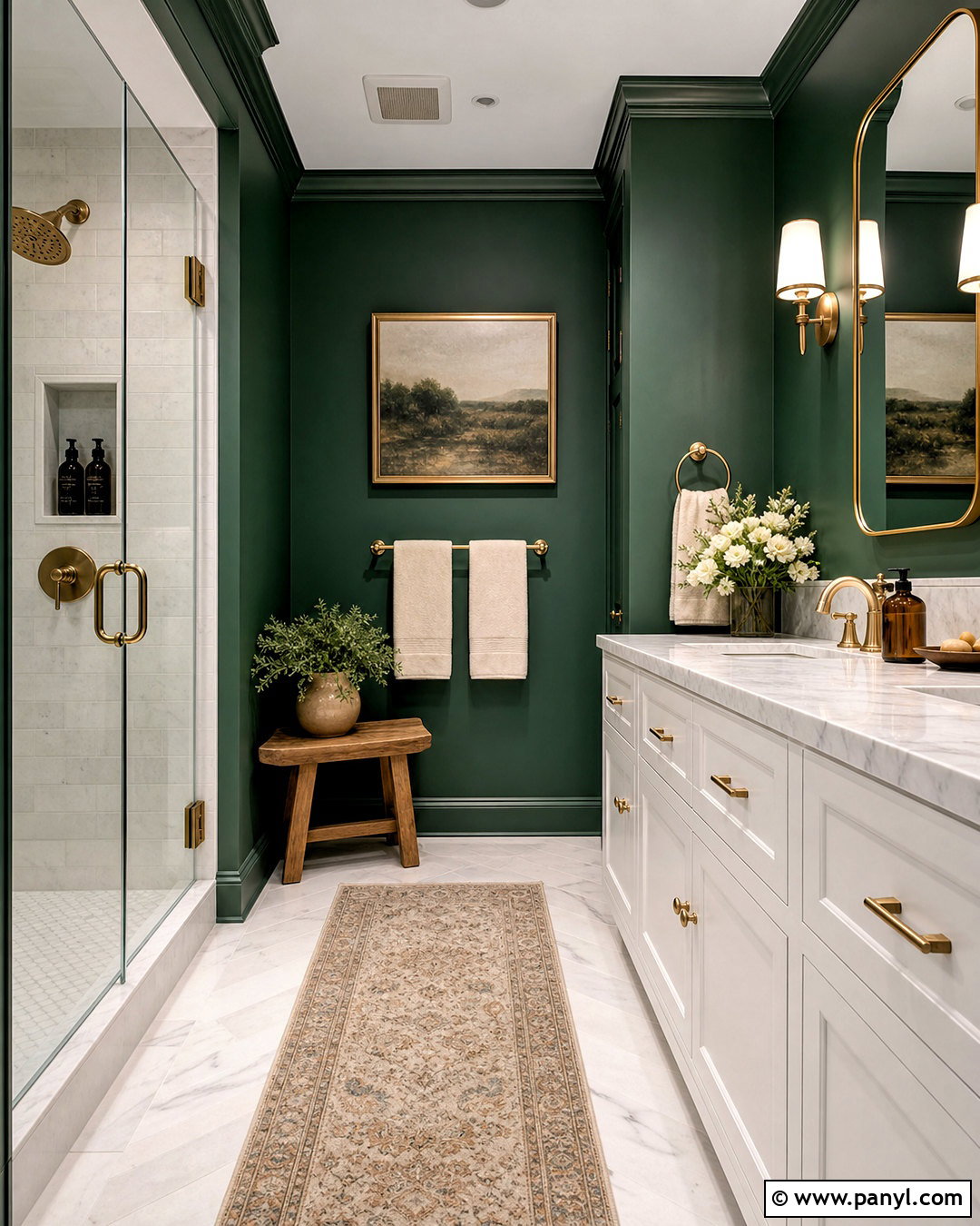 Emerald Green And Brass Bathroom - 20 emerald green bathroom decor ideas