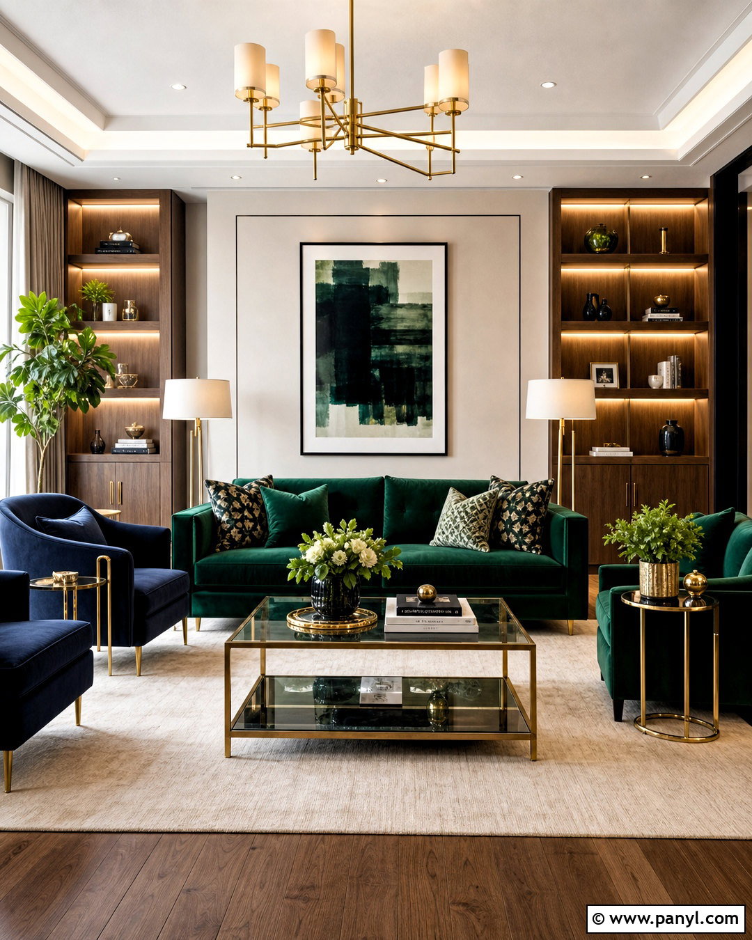 Emerald Green And Brass - 20 green color palette ideas