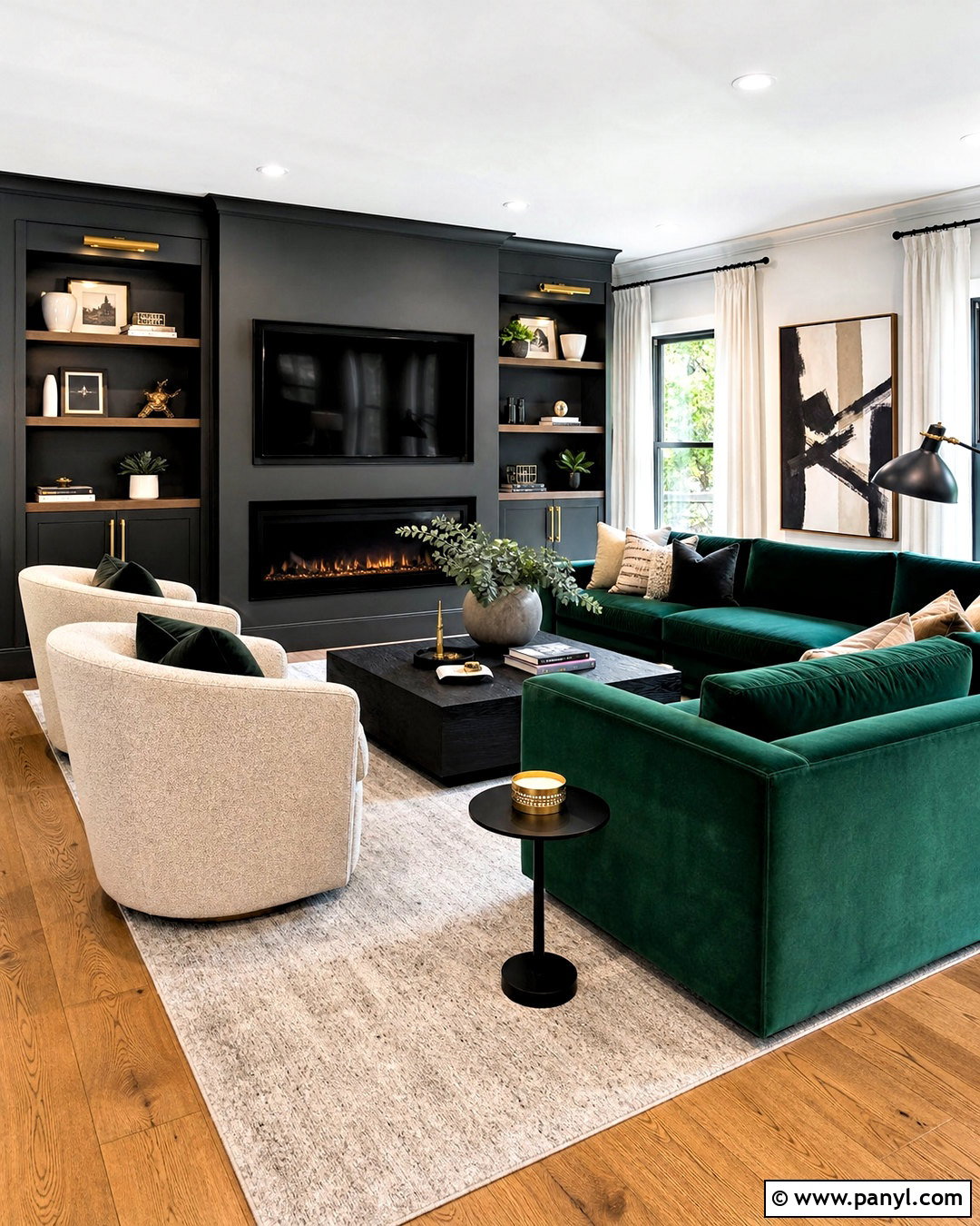 20 Emerald Green Living Room Color Scheme Ideas to Try