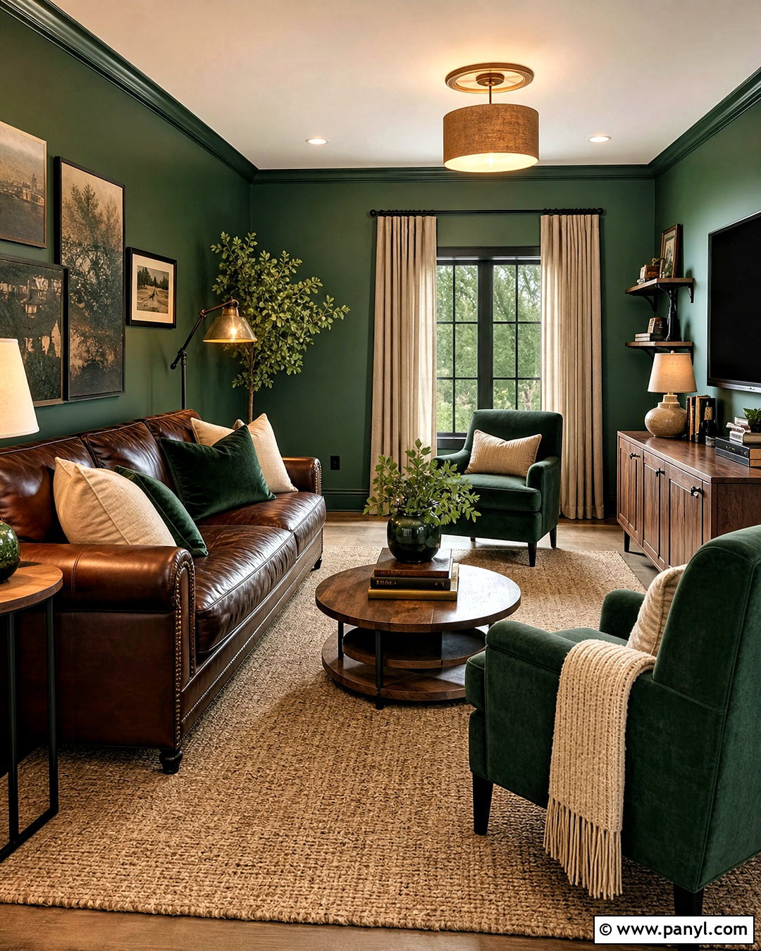 Emerald Green And Chocolate Brown Den - 20 emerald green colour palette ideas