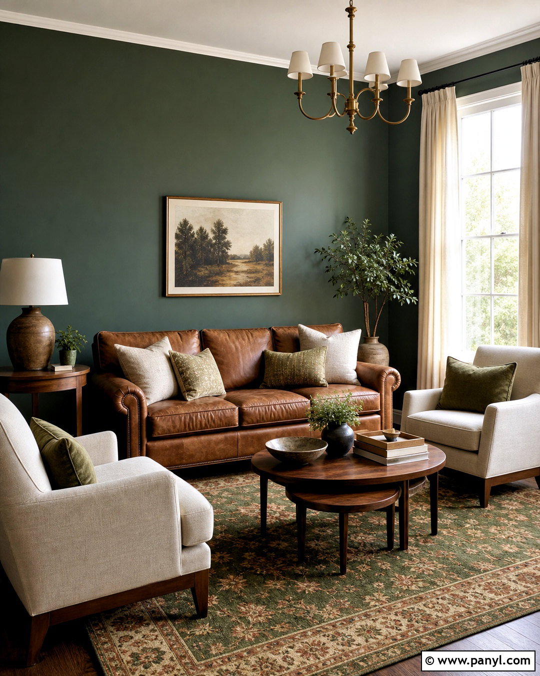 Emerald Green And Cognac Living Room - 20 emerald green living room color scheme ideas