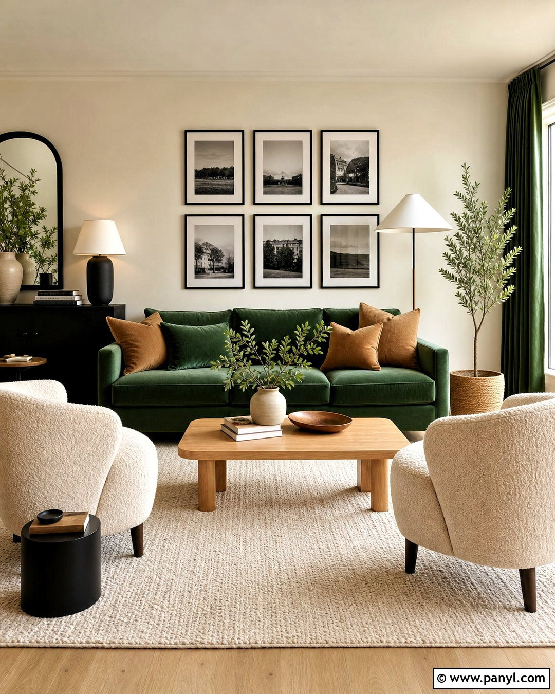 Emerald Green And Cream Living Room - 20 emerald green room decor ideas