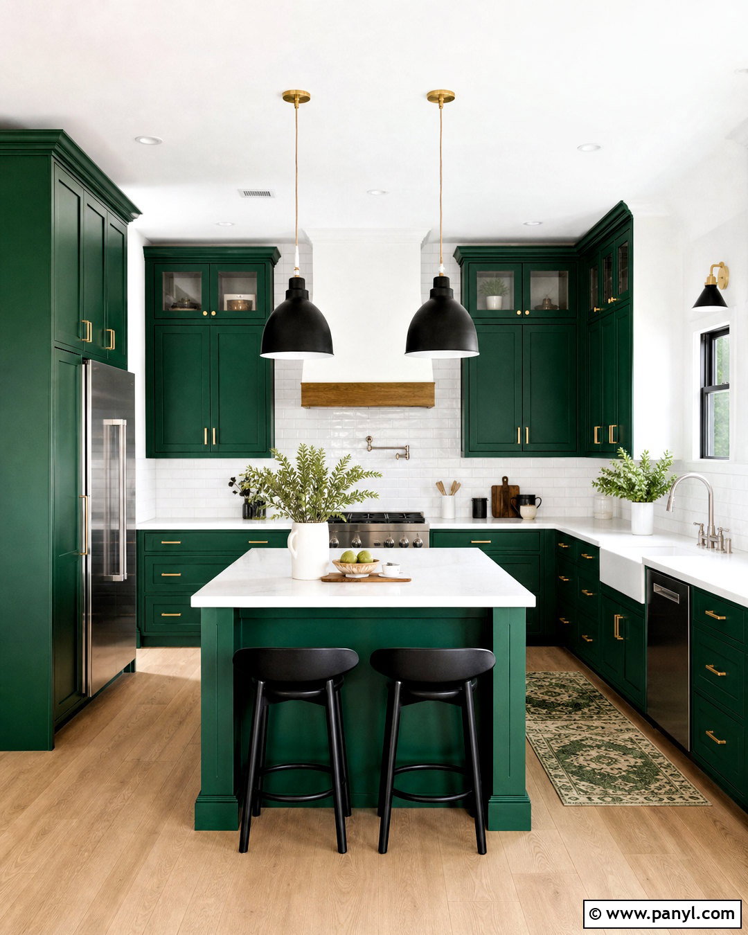 Emerald Green And Crisp White - 20 emerald green color palette ideas