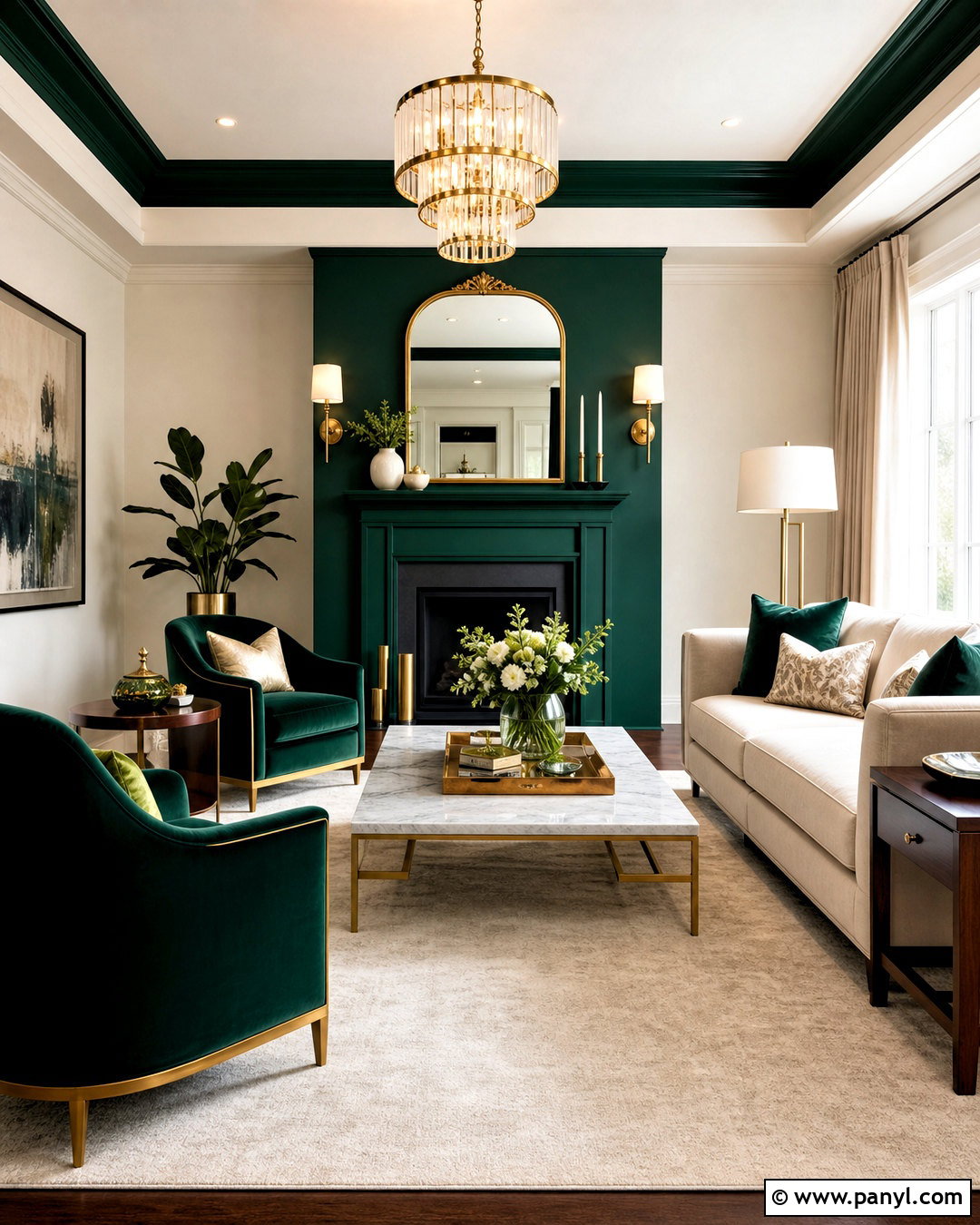 Emerald Green And Gold Living Room - 20 emerald green living room color scheme ideas