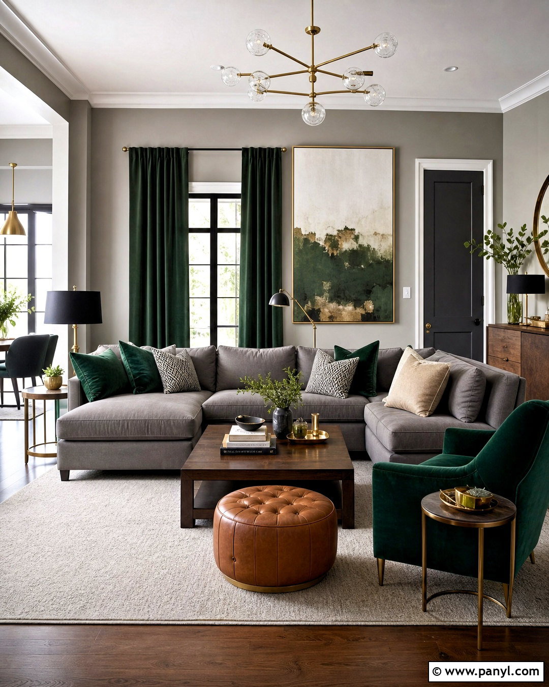 Emerald Green And Gray Living Room - 20 emerald green living room ideas