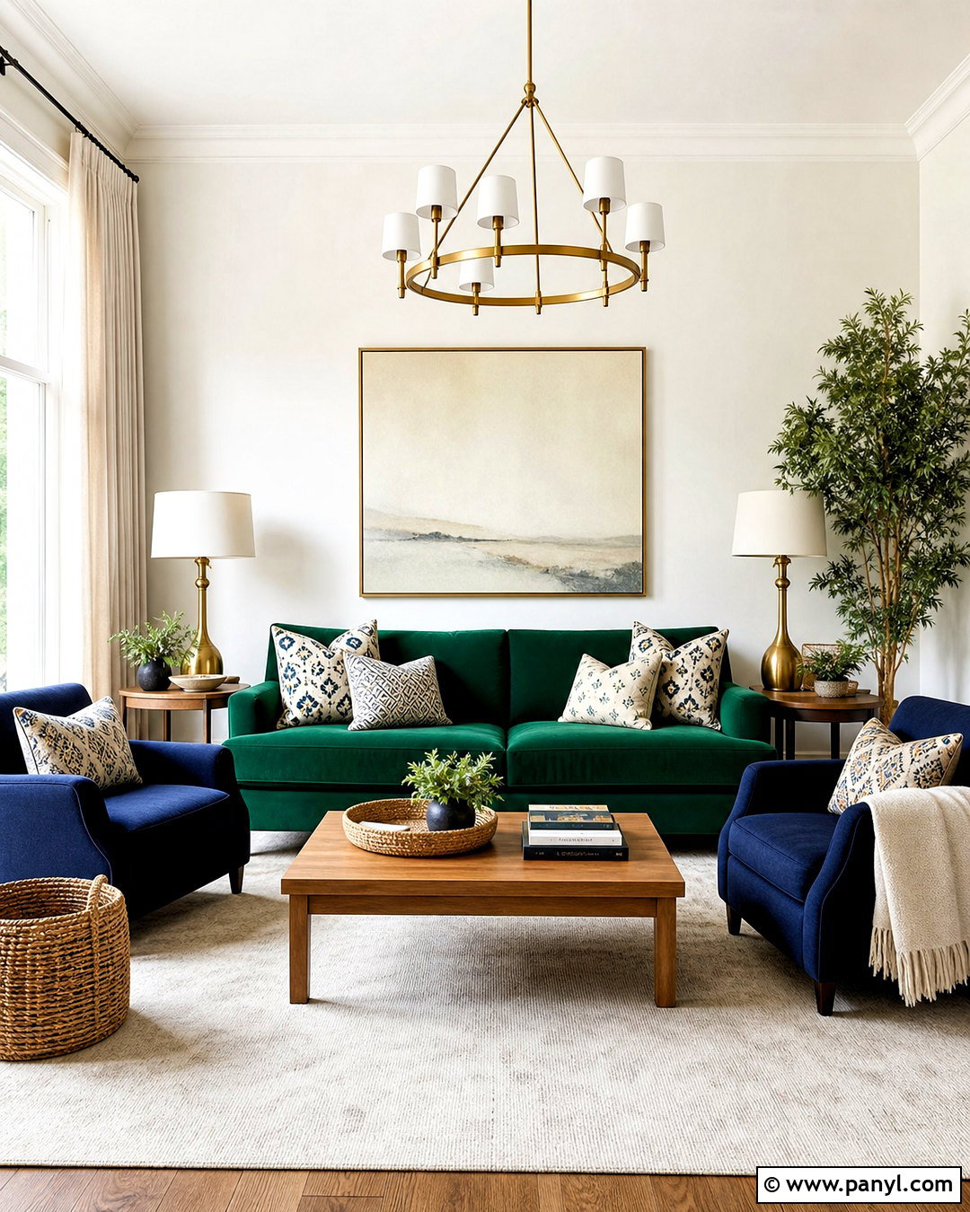 Emerald Green And Navy Living Room - 20 emerald green interior design ideas