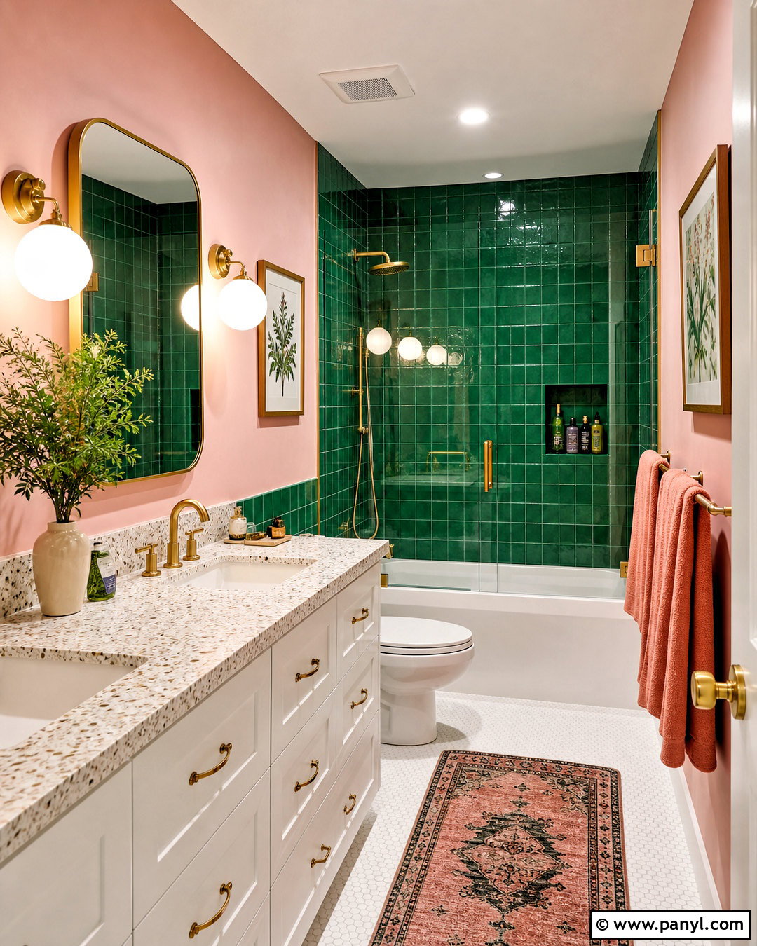 Emerald Green And Pink Bathroom - 20 emerald green bathroom ideas