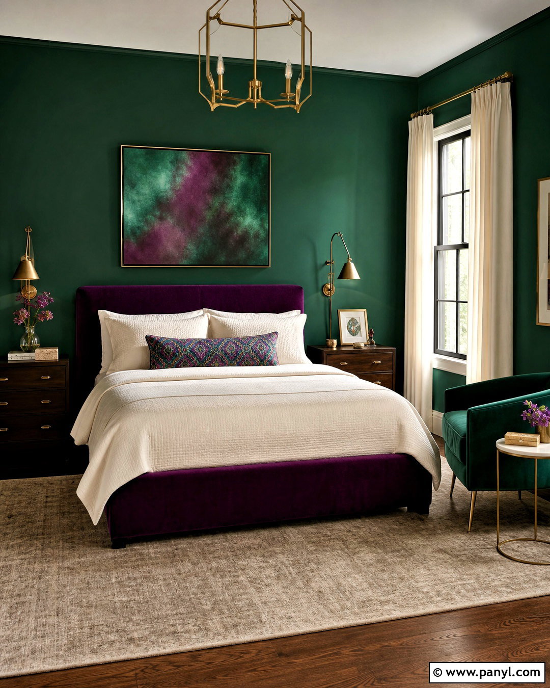 Emerald Green And Plum Bedroom - 20 emerald green bedroom colour schemes