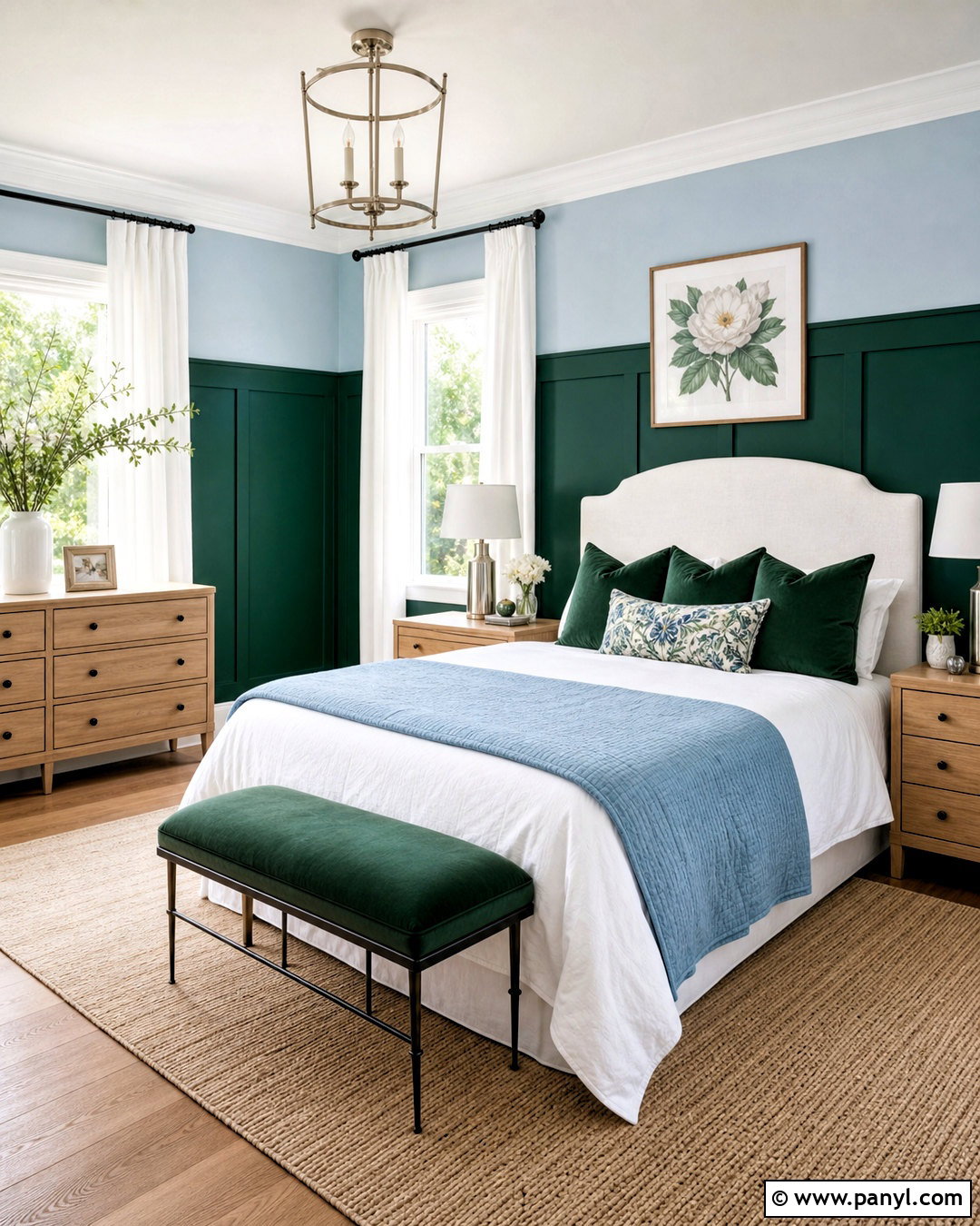 Emerald Green And Powder Blue Bedroom - 20 emerald green bedroom colour schemes