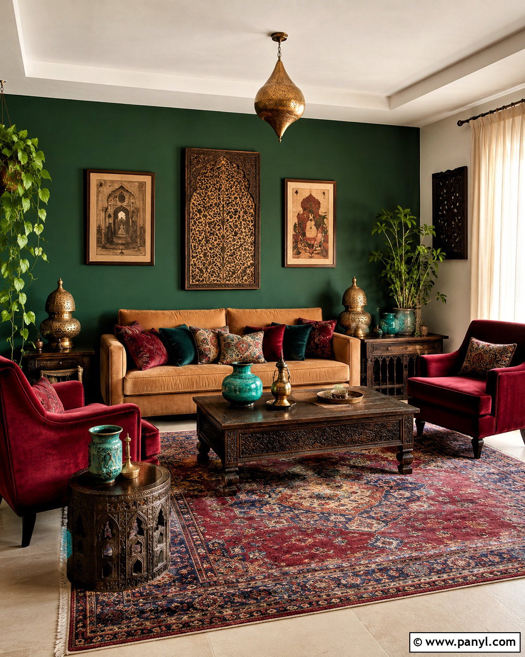 Emerald Green And Ruby Red Bohemian Color Scheme - 20 bohemian color scheme ideas